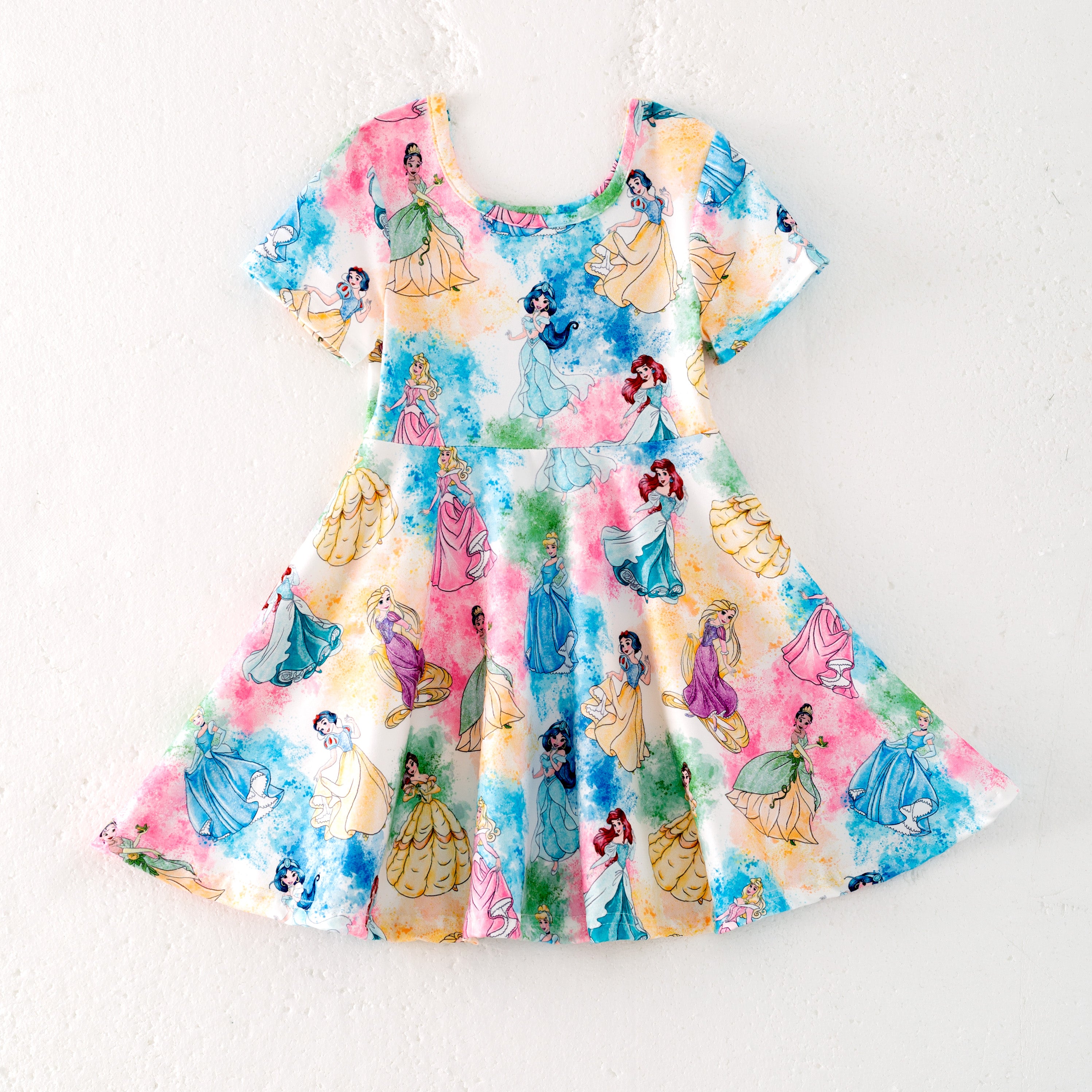 （Pre Order,Prepack Zone）Girls Spring&Summer Princess Print Dress（Mix Size）