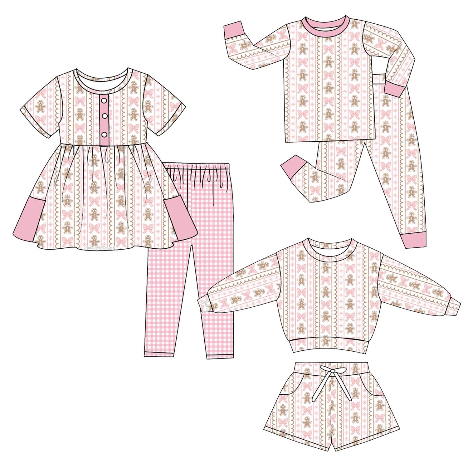 （Pre Order）Sisters Christmas Print Set&Pajamas