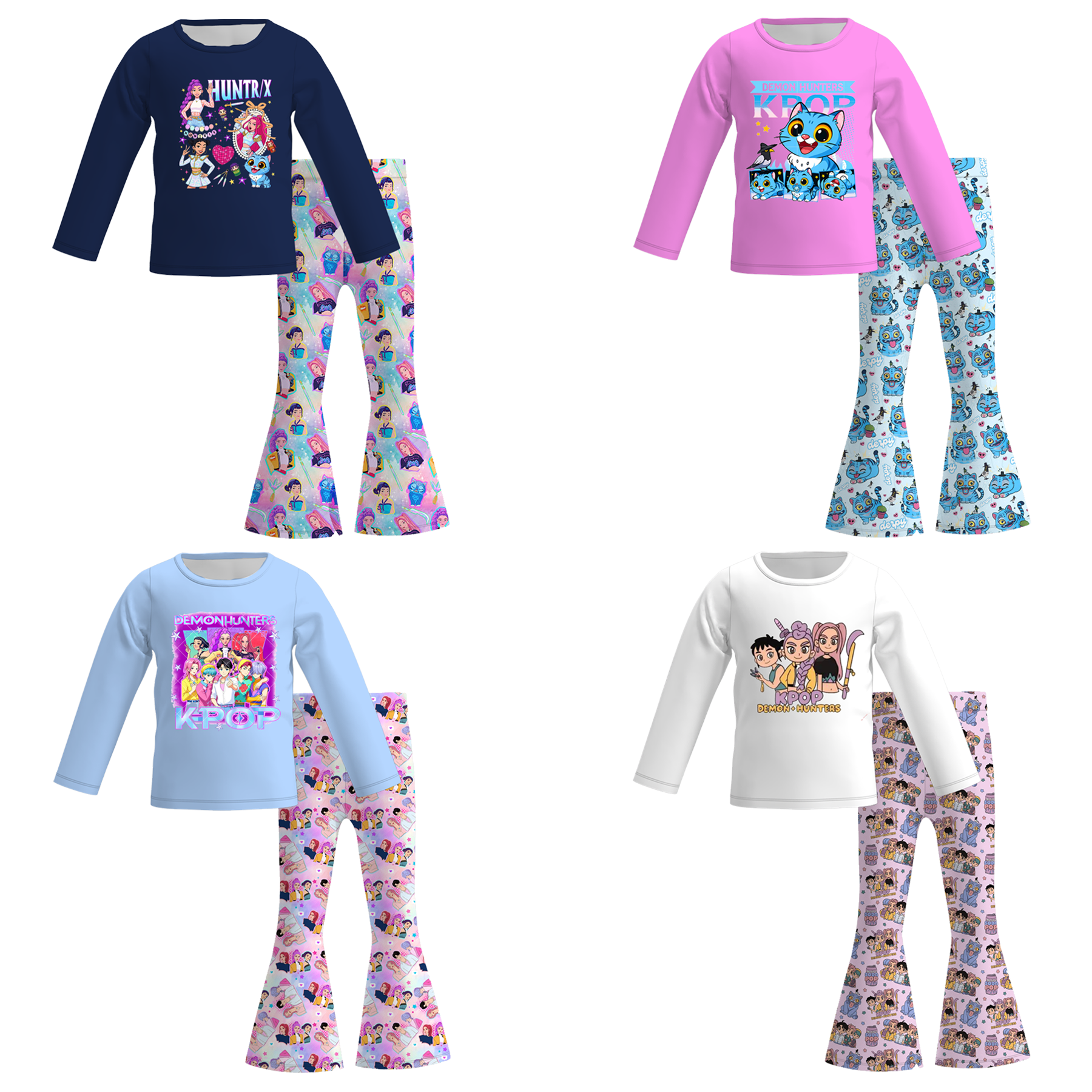 （Pre Order）Girls Movie Character Print Outfit Set
