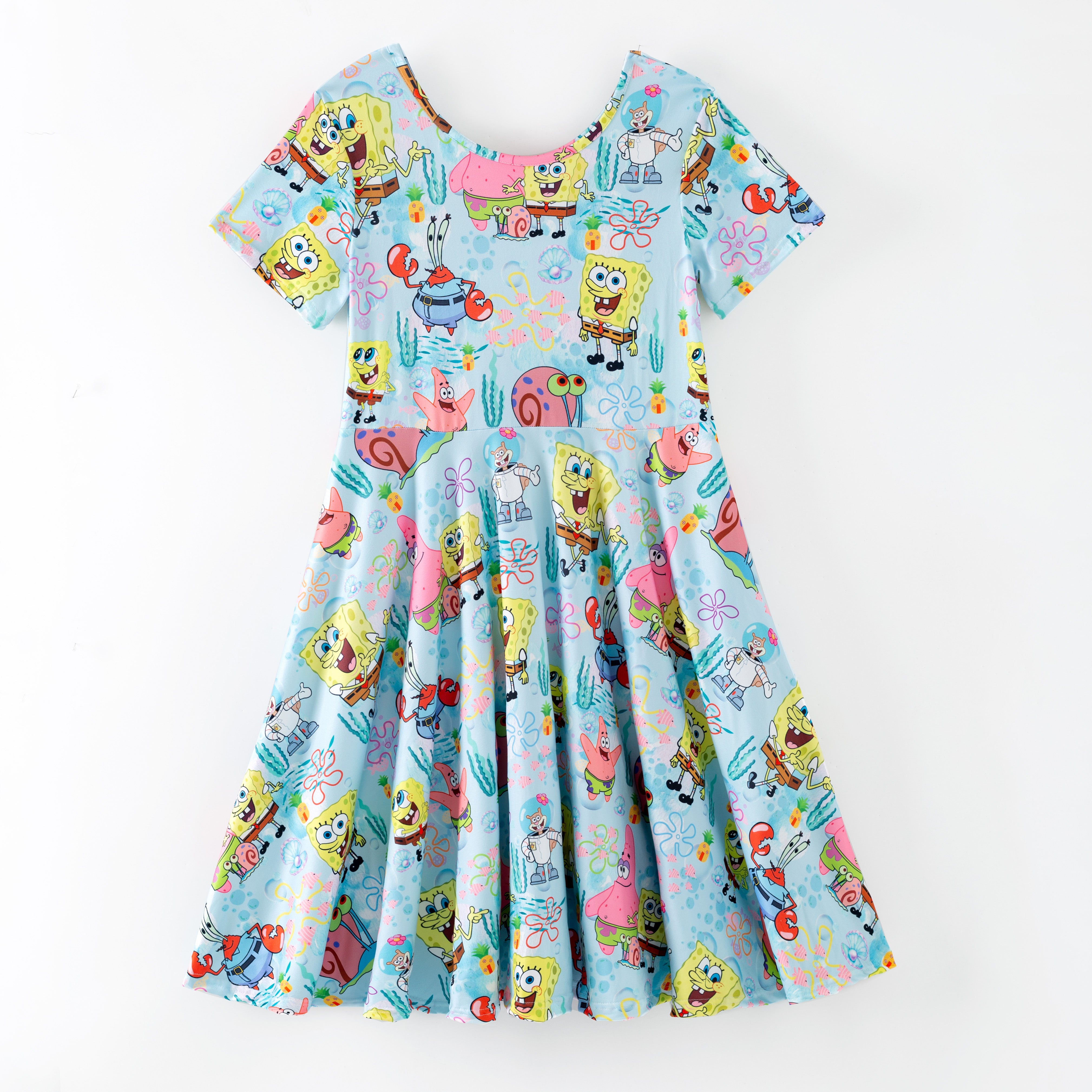 （Pre Order,Prepack Zone）Girls Spring&Summer Cartoon Print Dress（Mix Size）