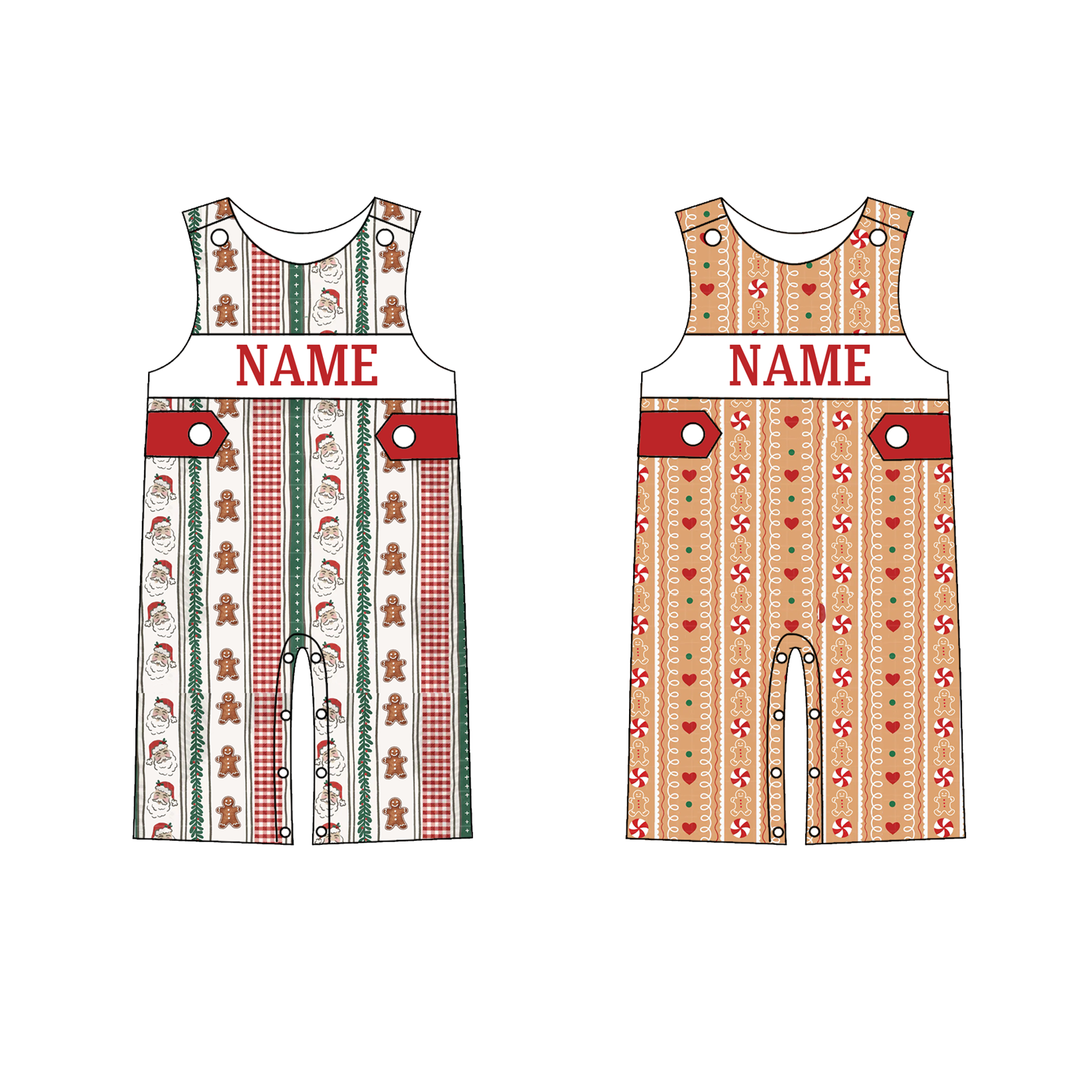 （Pre Order）Toddler Boys Christmas Embroidery Smocked Romper