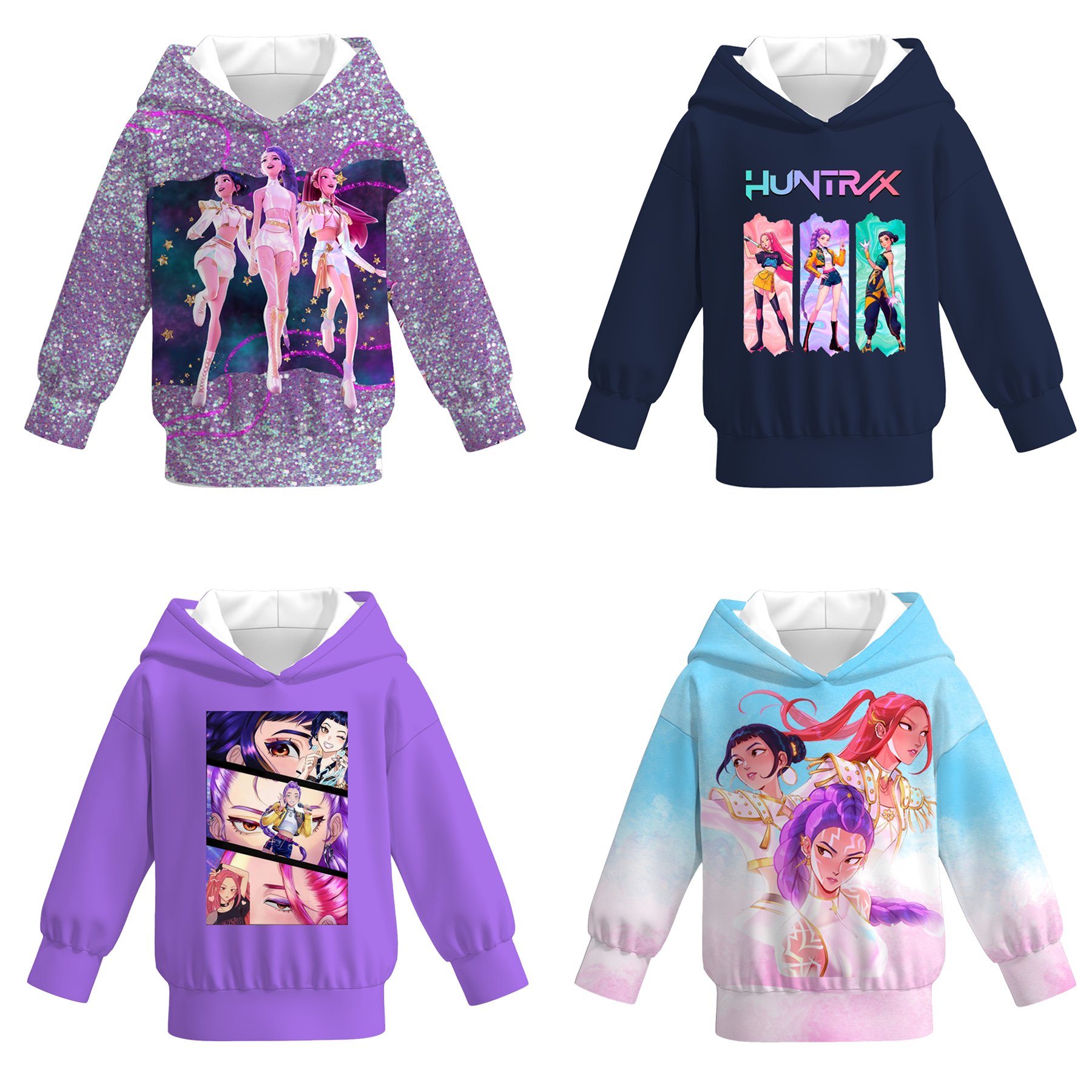 （Pre Order）Girls Movie Character Print Hoodie