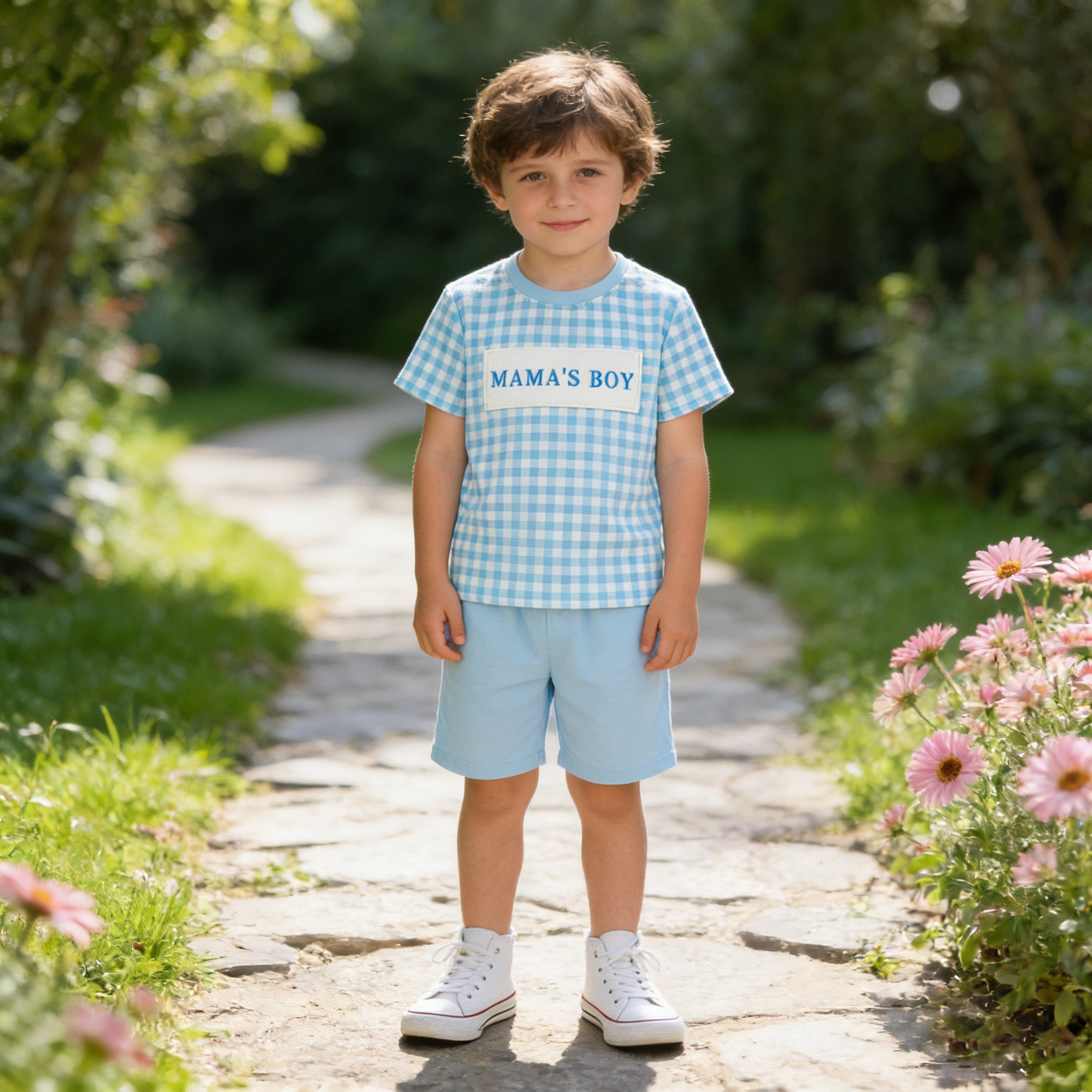 （In Stock）Siblings Mother's Day Embroidery Smocked Dress,Set&Romper