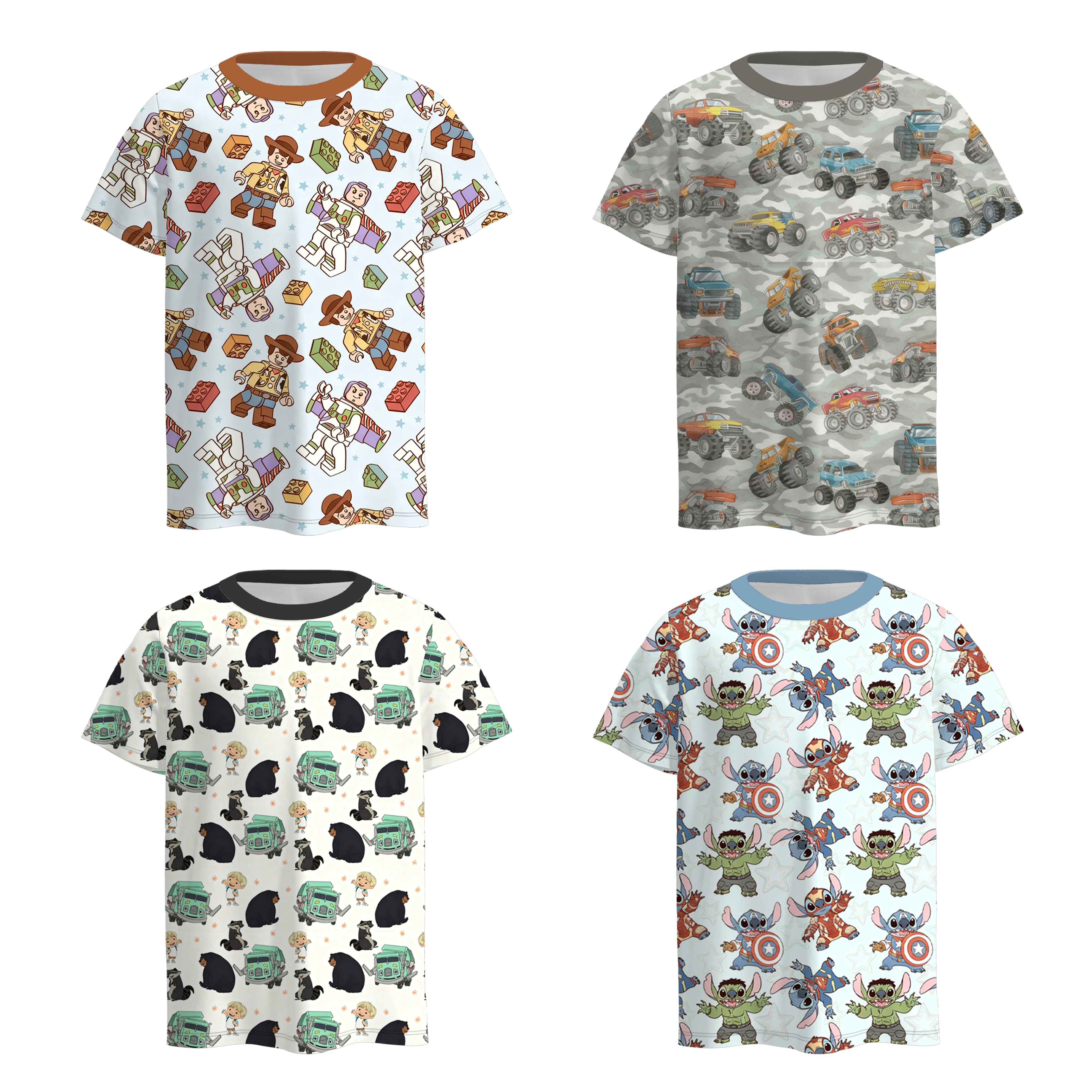 （Pre Order）Boys Spring&Summer Cartoon Print Top