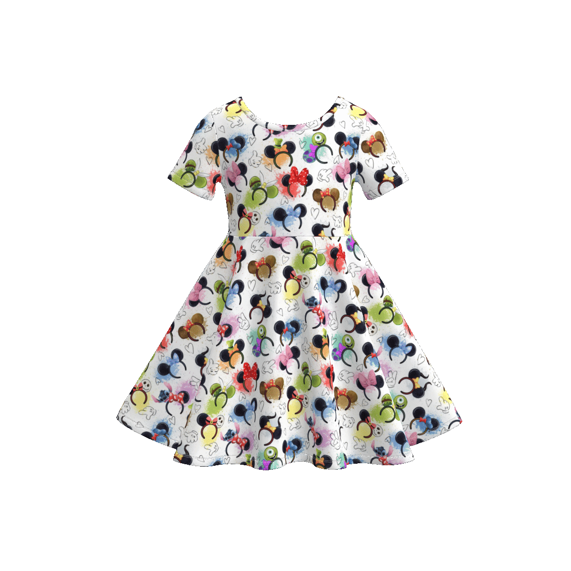 （Pre Order）Girls Halloween Cartoon Print Dress