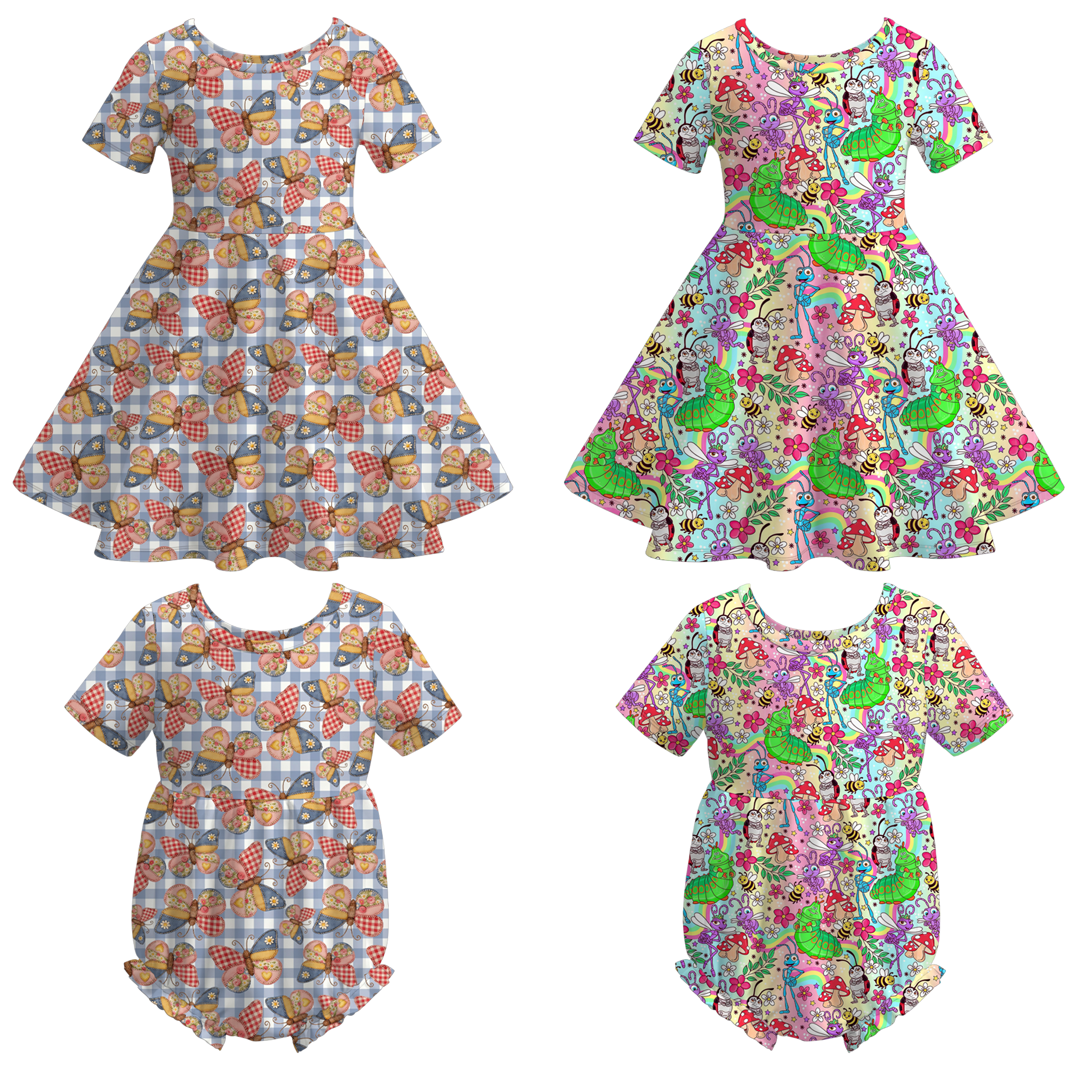 （Pre Order）Sisters Spring&Summer Insect Print Dress&Romper