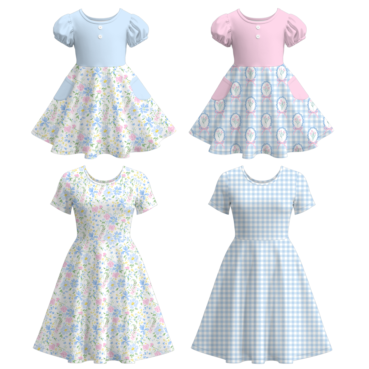 （Weekly Pre-Order）Mommy and Me Spring&Summer Floral Print Dress（Ends 11.8）