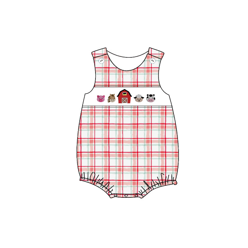 (Pre Order) Summer Farm Smocked Embroided Sibling Ensemble Collection