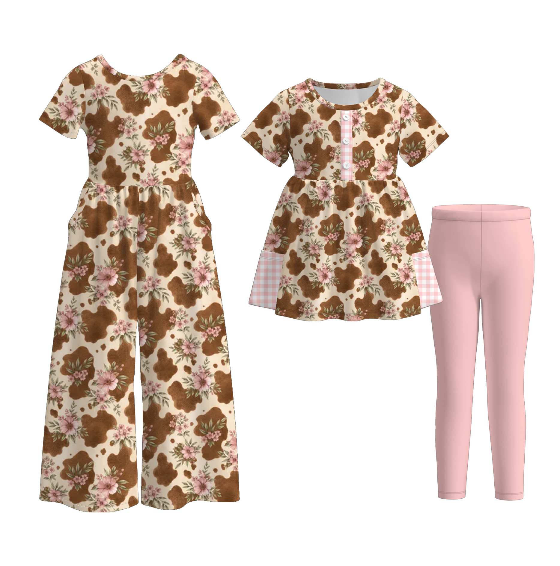 （Pre Order）Sisters Fall Floral Print Set&Jumpsuit