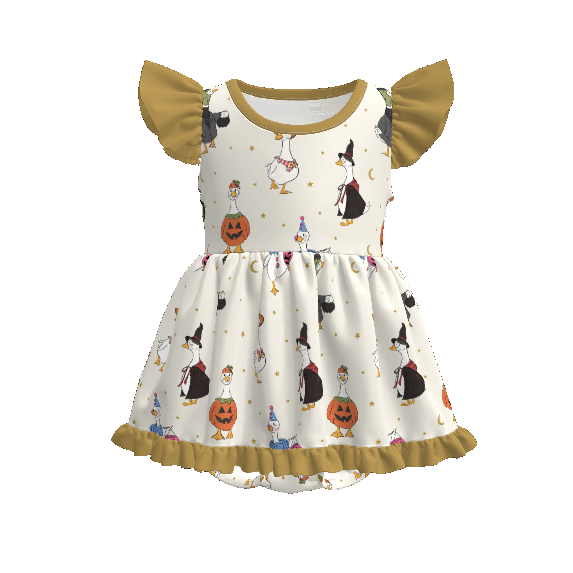 （Pre Order）Family Halloween Cartoon Print Dress,Set＆Romper