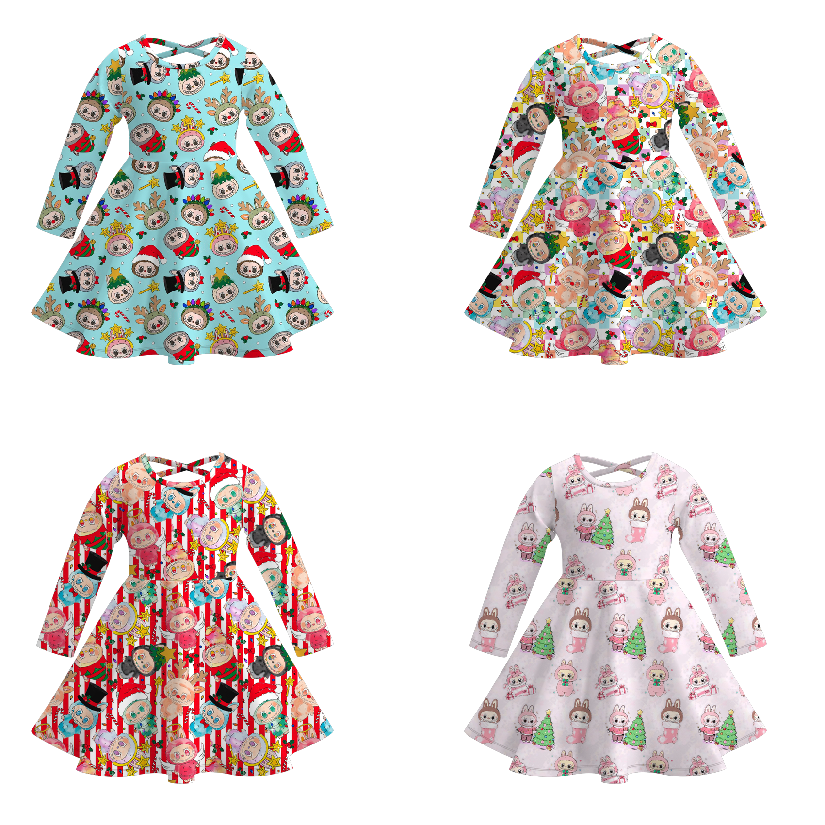 （Pre Order）Girls Fall&Winter LBB Print Dress