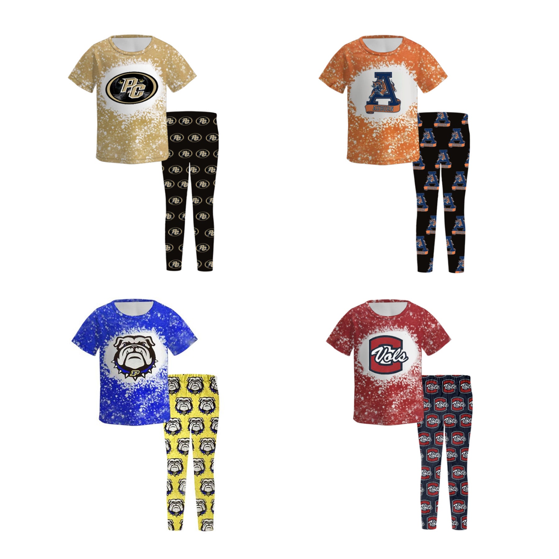 （Pre Order）Girls Football Team Print Outfit Set