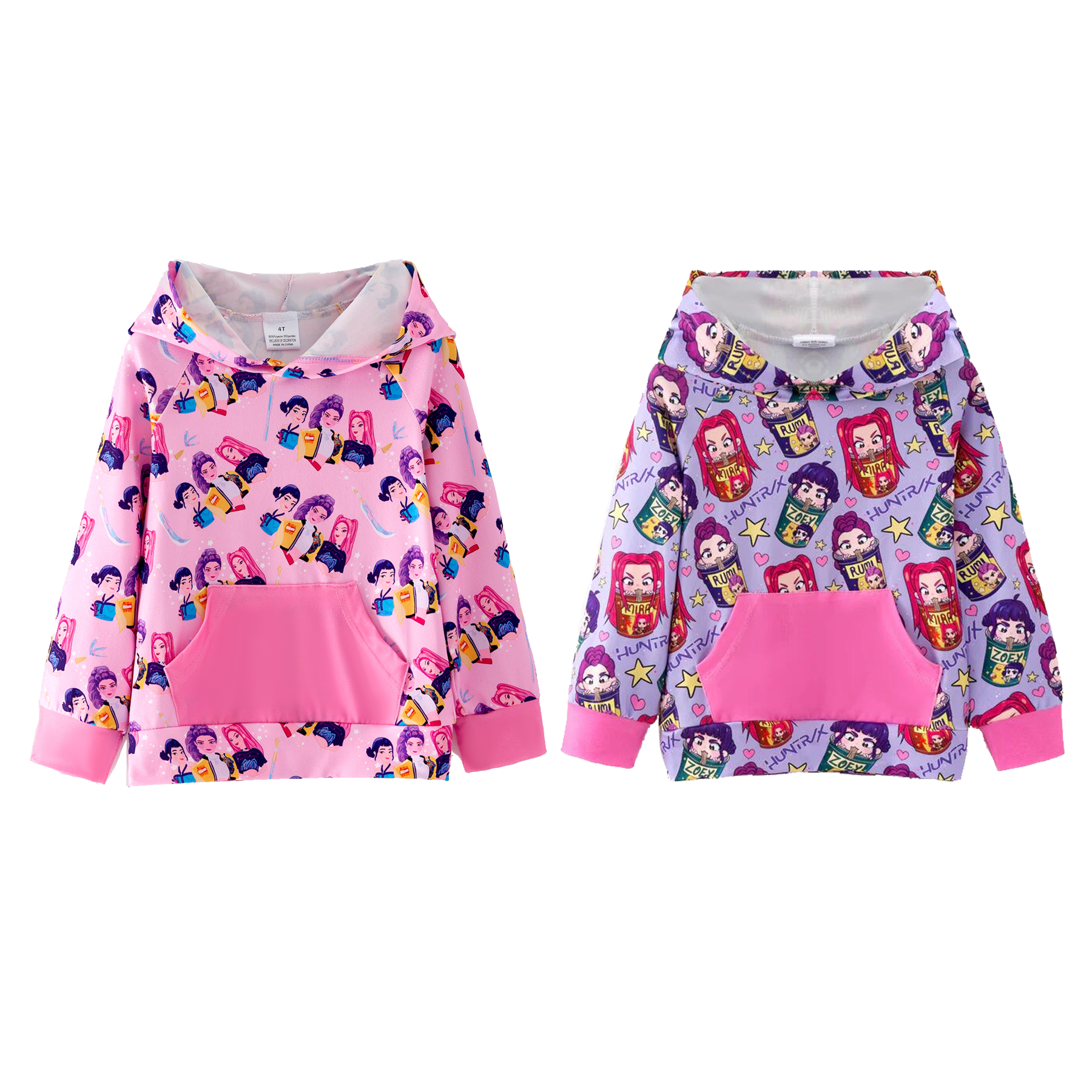 （Pre Order,Prepack Zone）Girls Movie Character Print Hoodie（Mix Size）