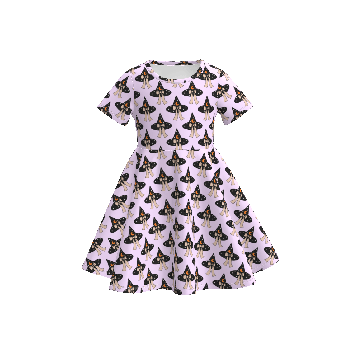 （Pre Order）Girls Halloween Cartoon Print Dress
