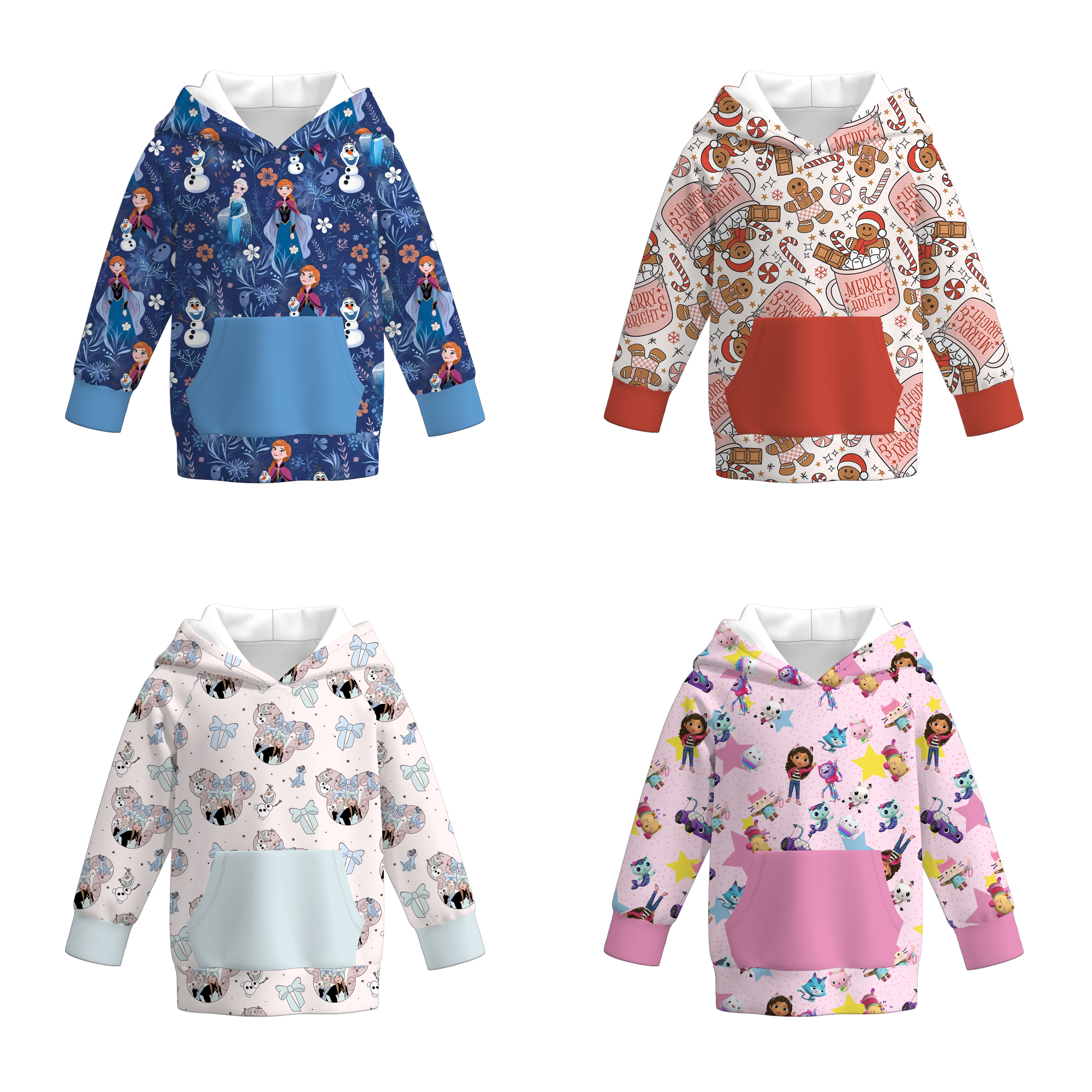 （Pre Order）Girls Fall&Winter Cartoon Print Hoodie
