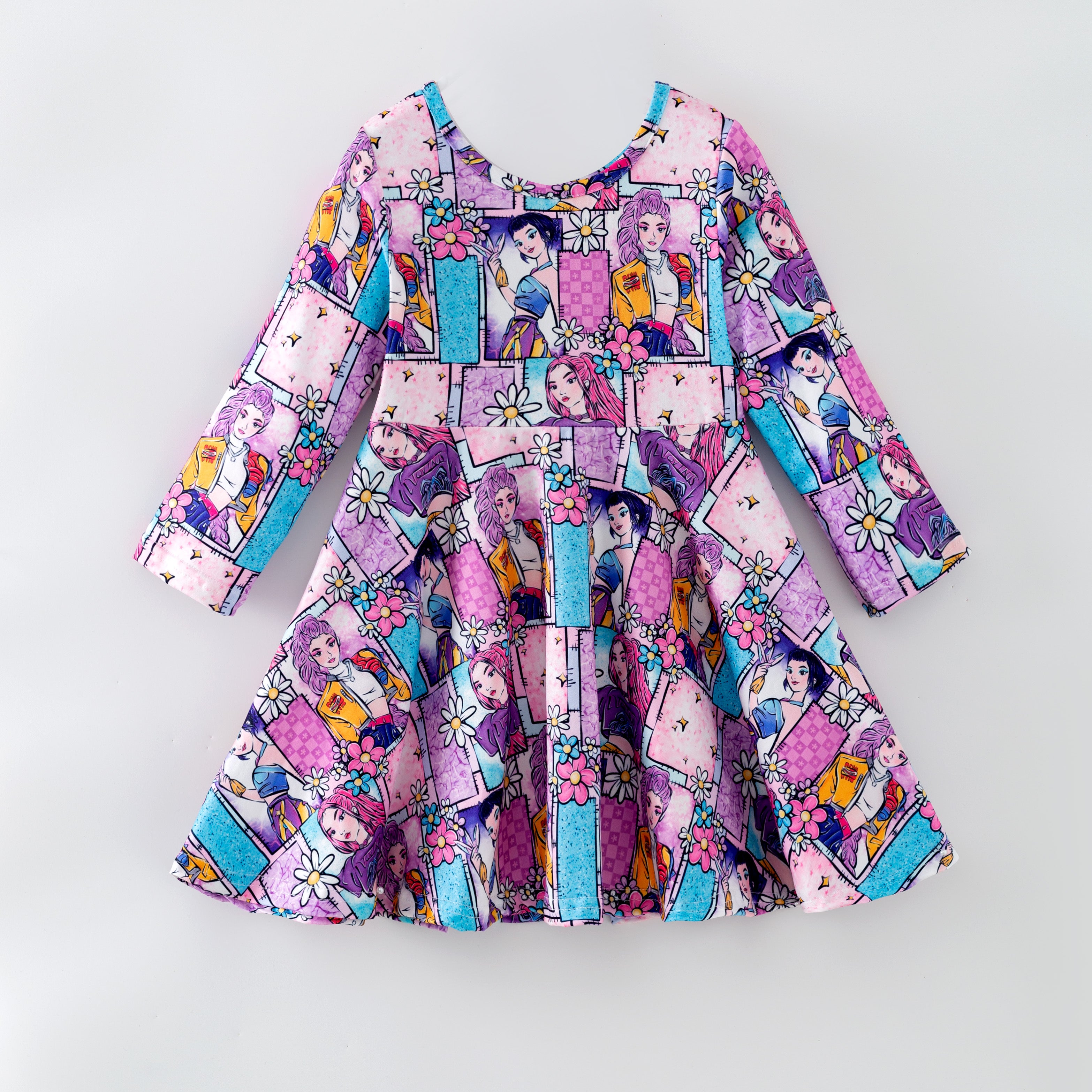 （Pre Order,Prepack Zone）Girls Movie Character Print Dress（Mix Size）