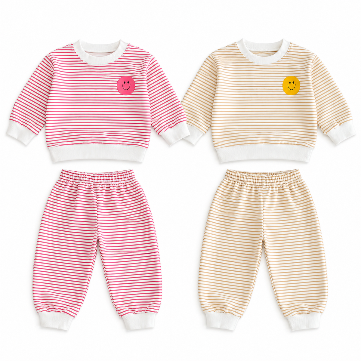 （Pre Order 2 Weeks）Girls Fall Stripe Outfit Set