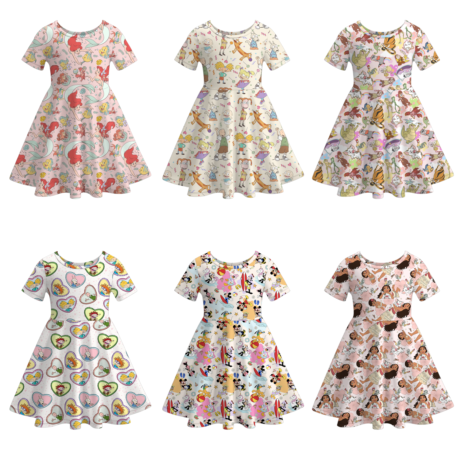 （Pre Order）Girls Spring and Summer Princess Print Dress