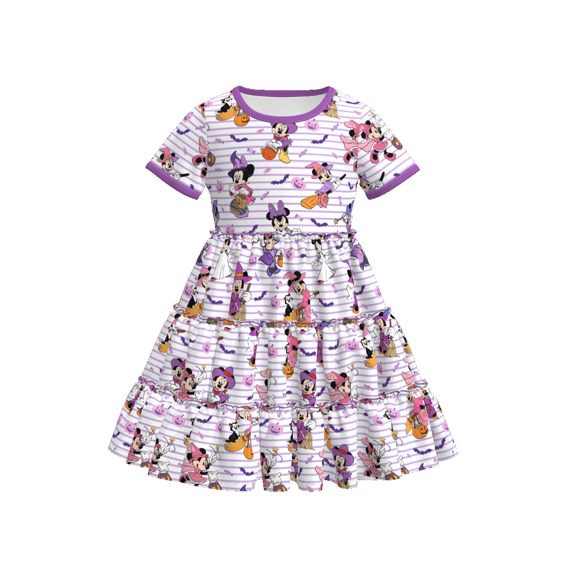 （Pre Order）Family Halloween Cartoon Print Dress,Set＆Romper