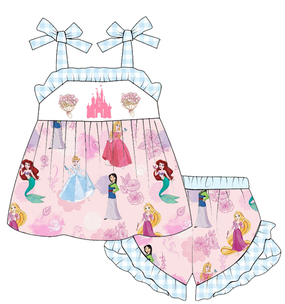 (Pre Order) Summer Princess Embroided Sibling Ensemble Collection