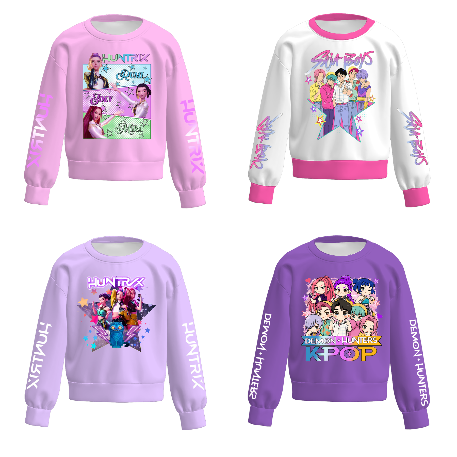 （Pre Order）Girls Spring&Summer Movie Character Print Sweatshirt