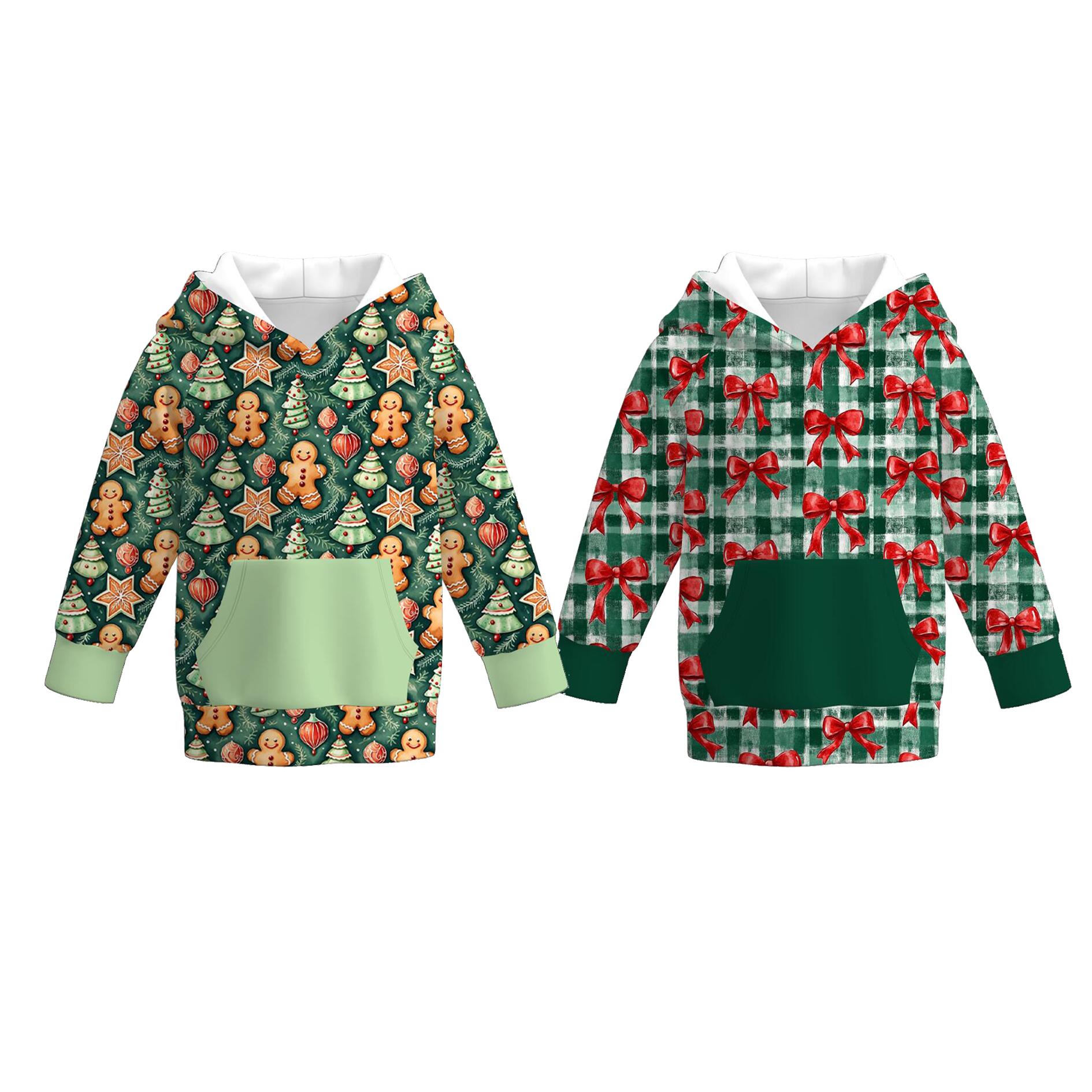 （Pre Order）Girls Christmas Print Hoodie