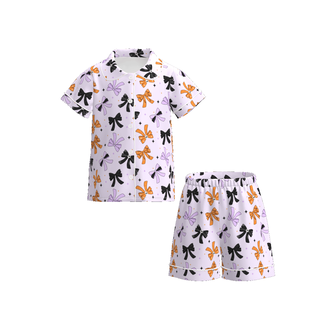 （Pre Order）Girls Halloween Cartoon Print Pajamas