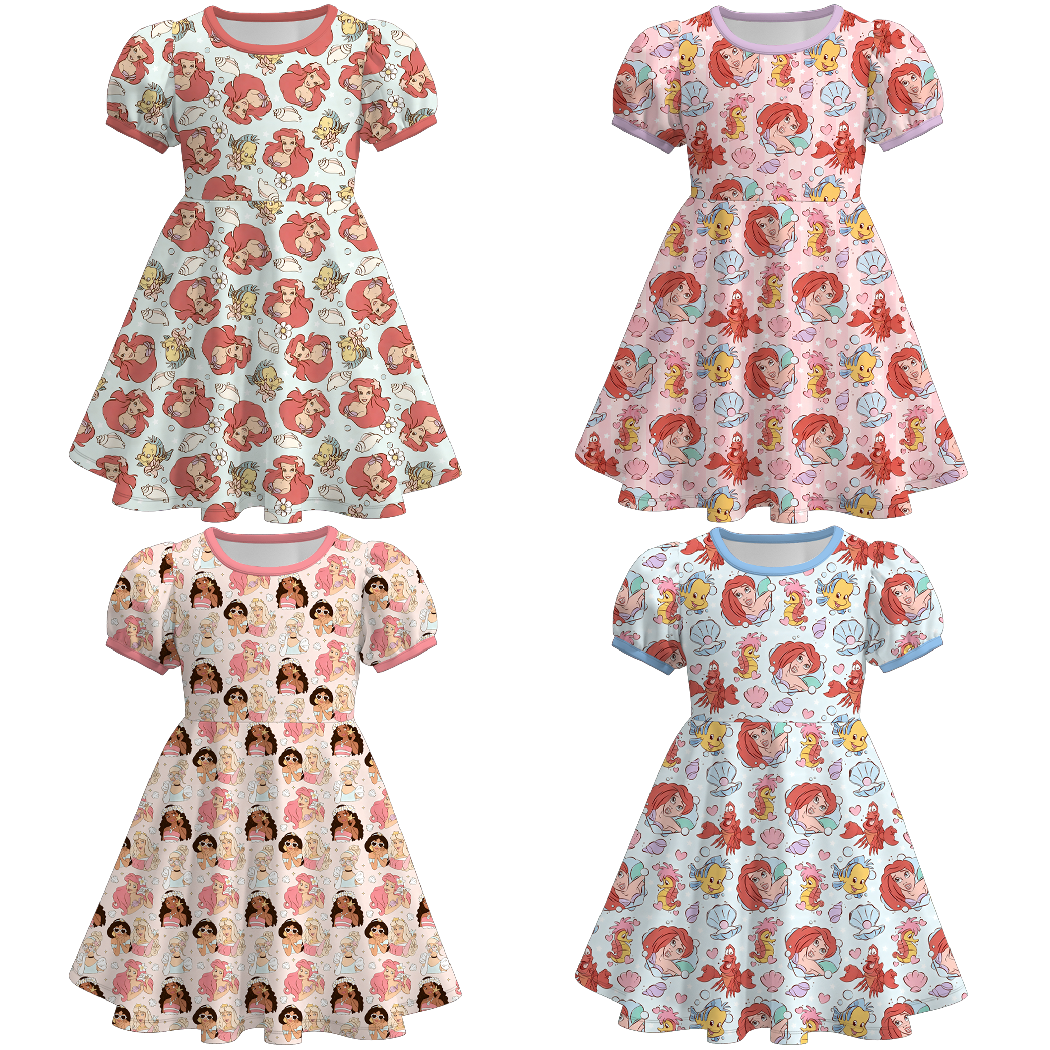 （Pre Order）Girls Spring&Summer Princess Print Dress