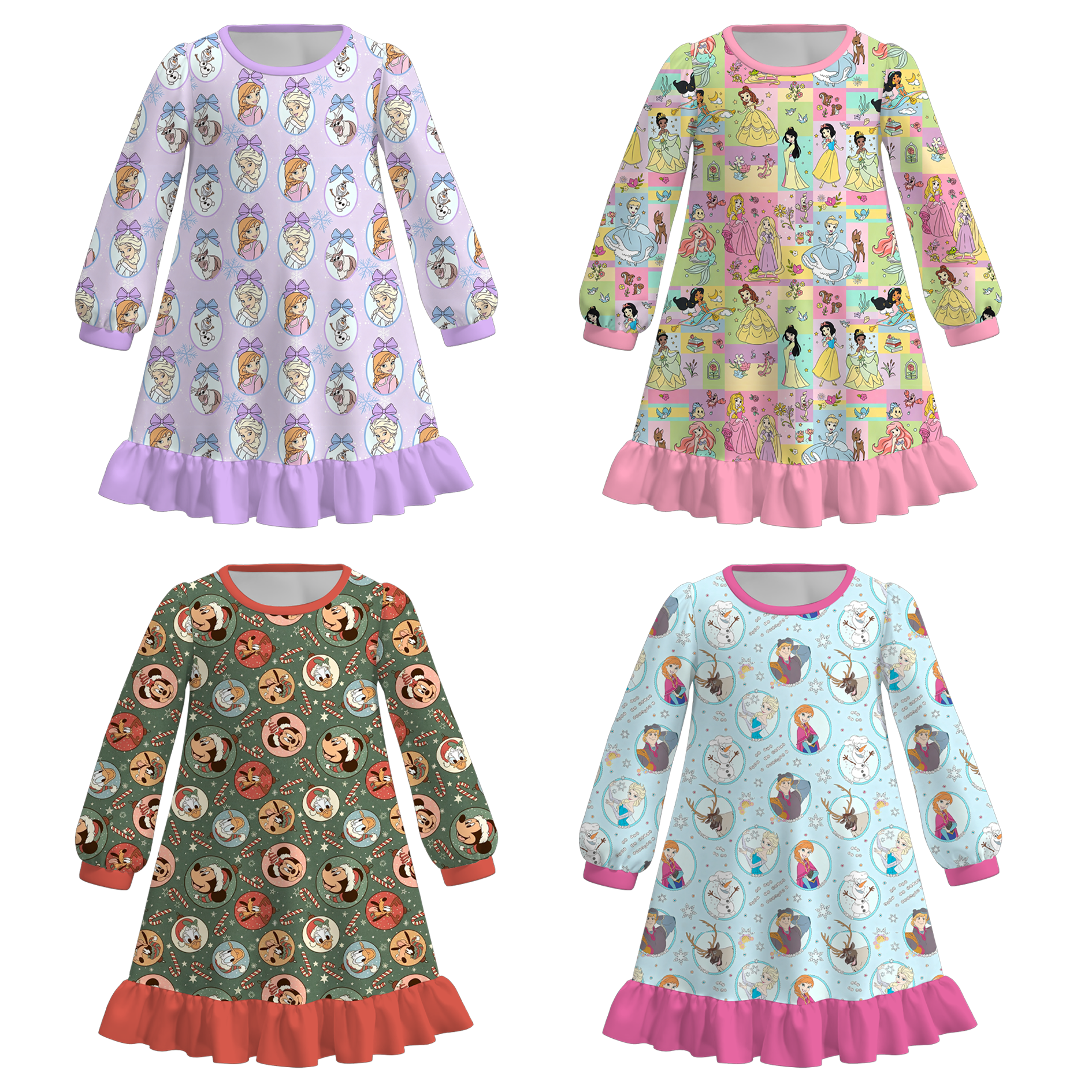 （Pre Order）Girls Christmas Print Pajamas