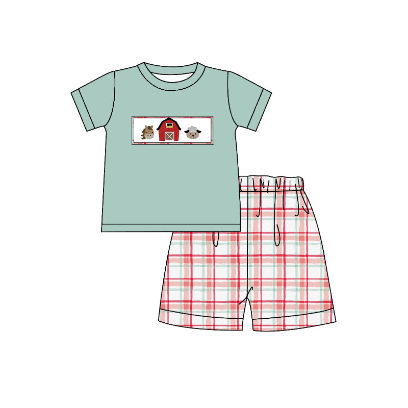 (Pre Order) Summer Farm Smocked Embroided Sibling Ensemble Collection