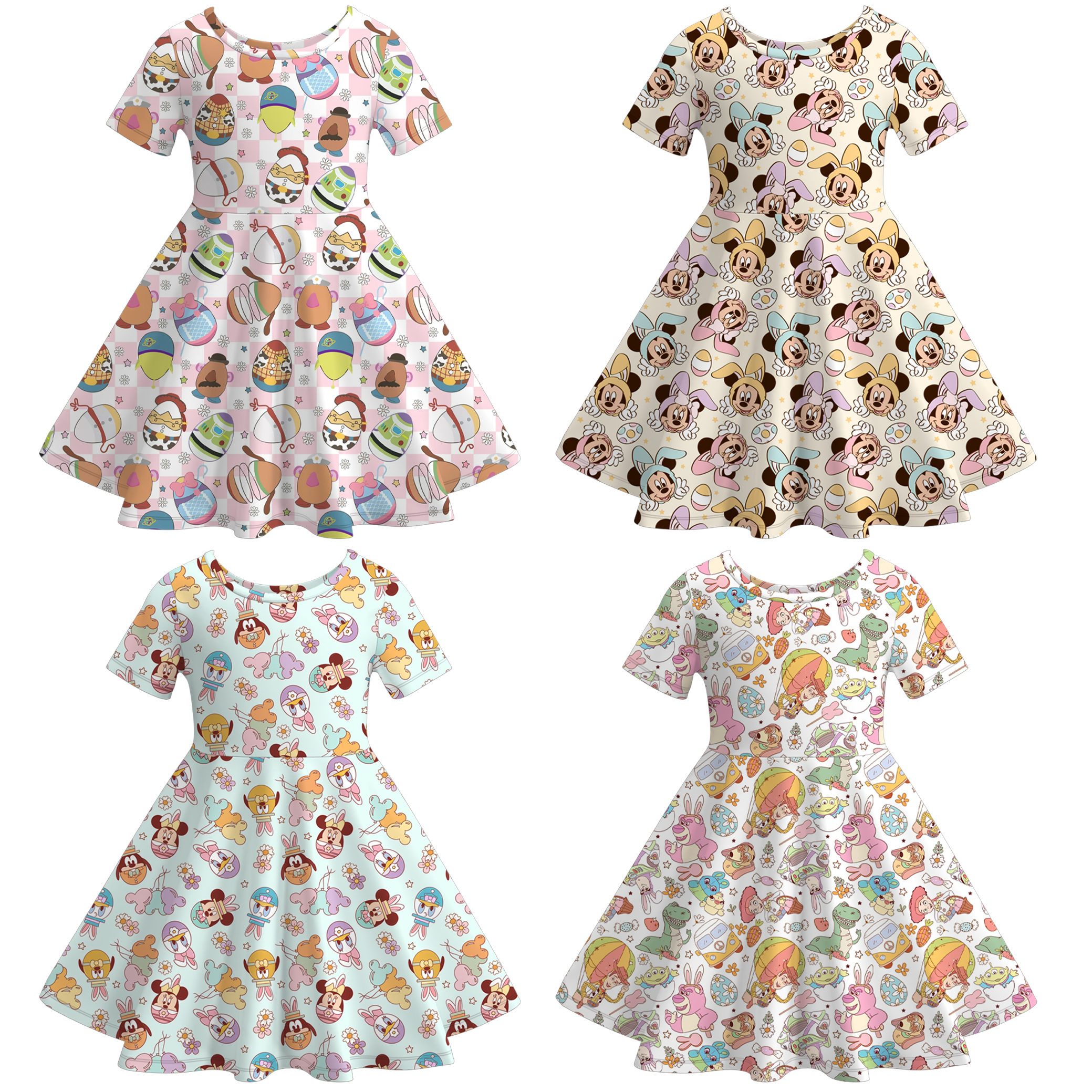 （Pre Order）Girls Easter Magical World Print Dress