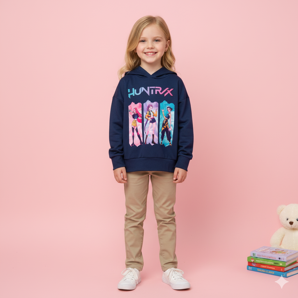 （Pre Order,Prepack Zone）Girls Movie Character Print Hoodie（Mix Size）