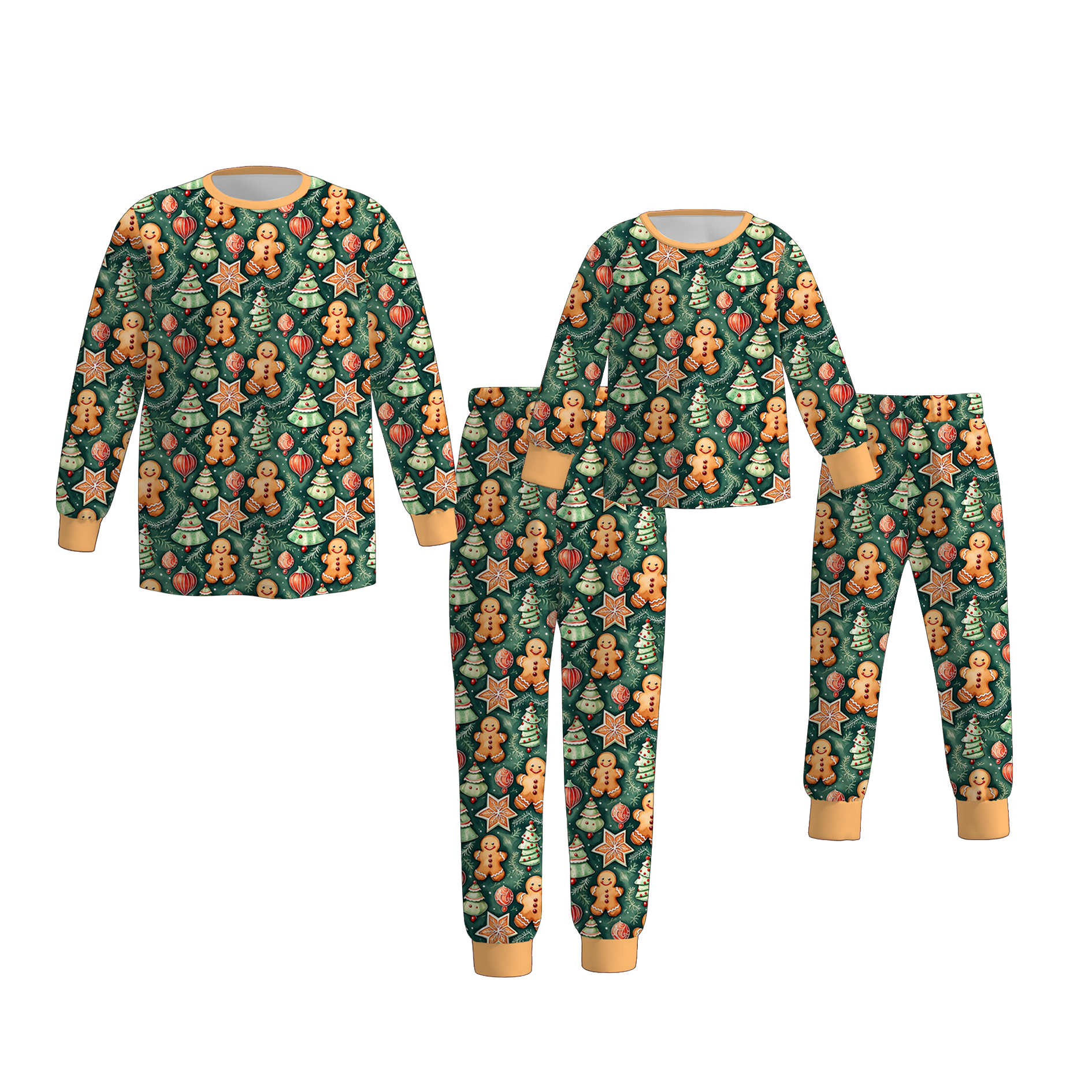 （Pre Order）Family Christmas Gingerbread Print Pajamas