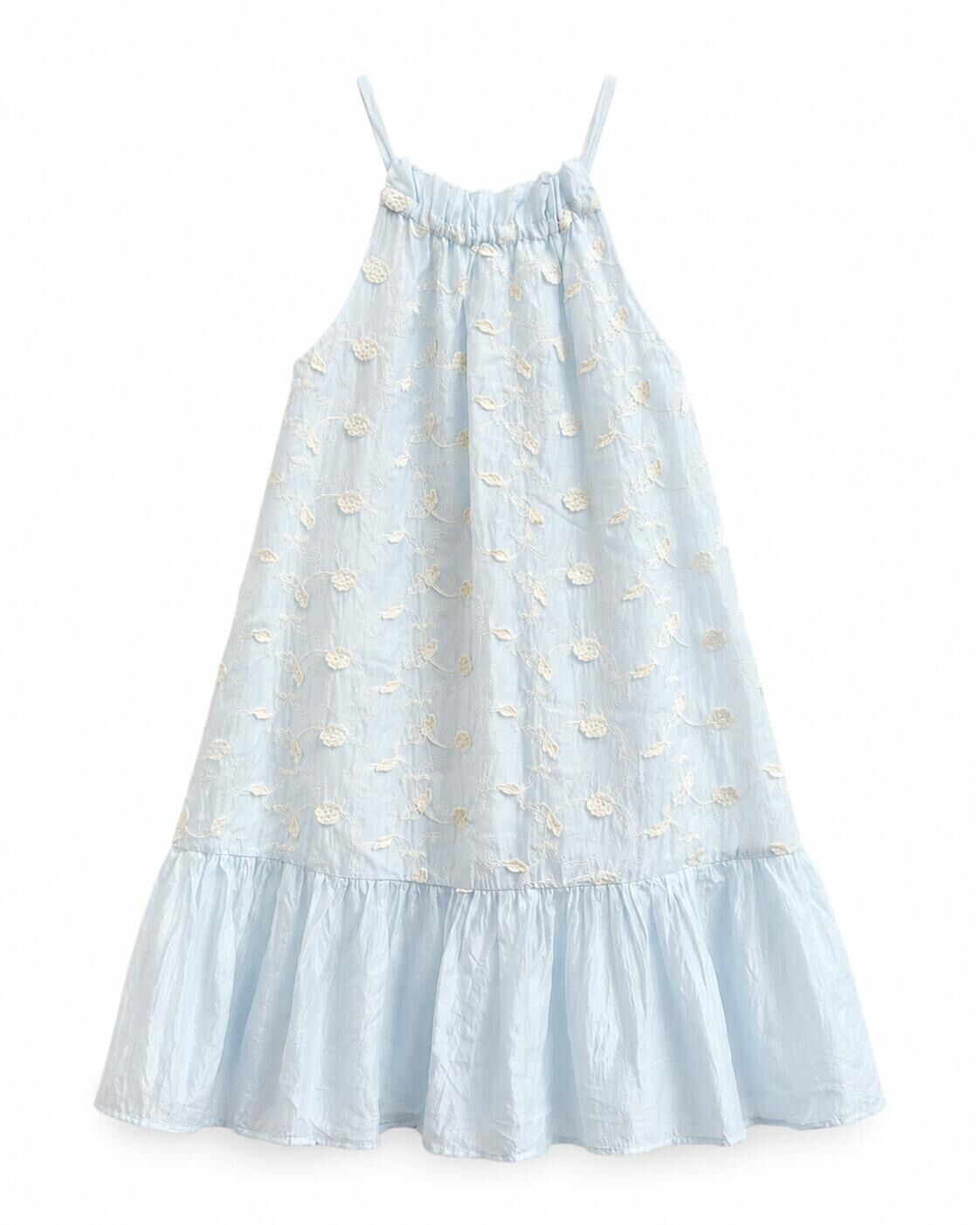 （In Production）Girls Summer Baby Blue Slip Dress