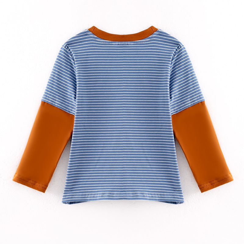 （In Stock）Boys Thanksgiving Turkey Chenille Patches Cotton Top