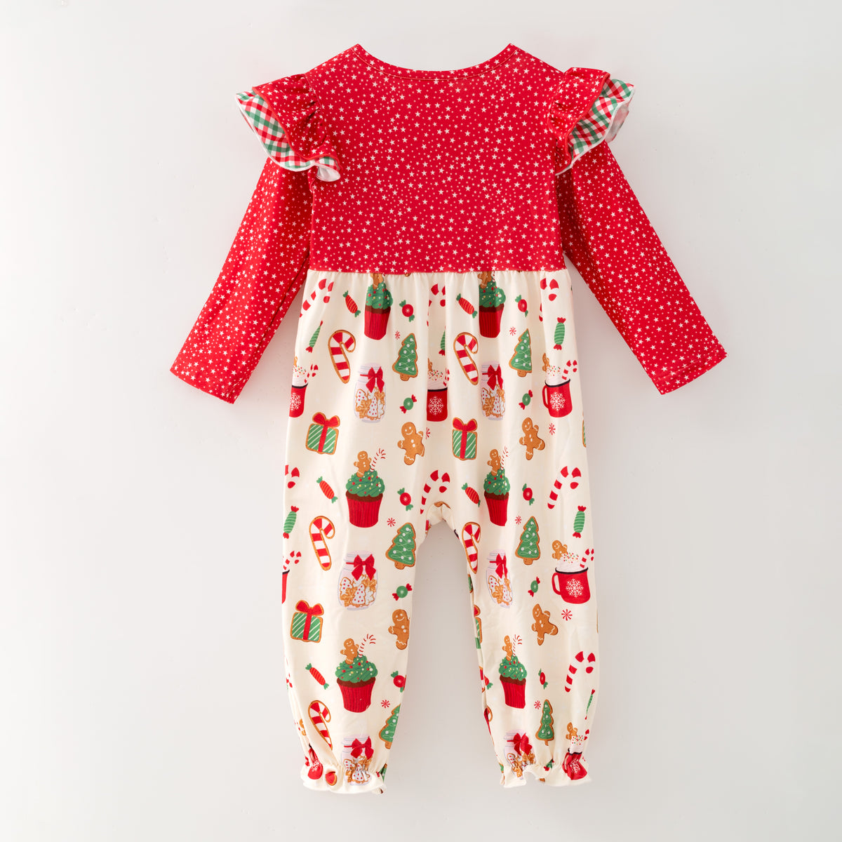 （In Stock）Toddler Girls Christmas Print Romper