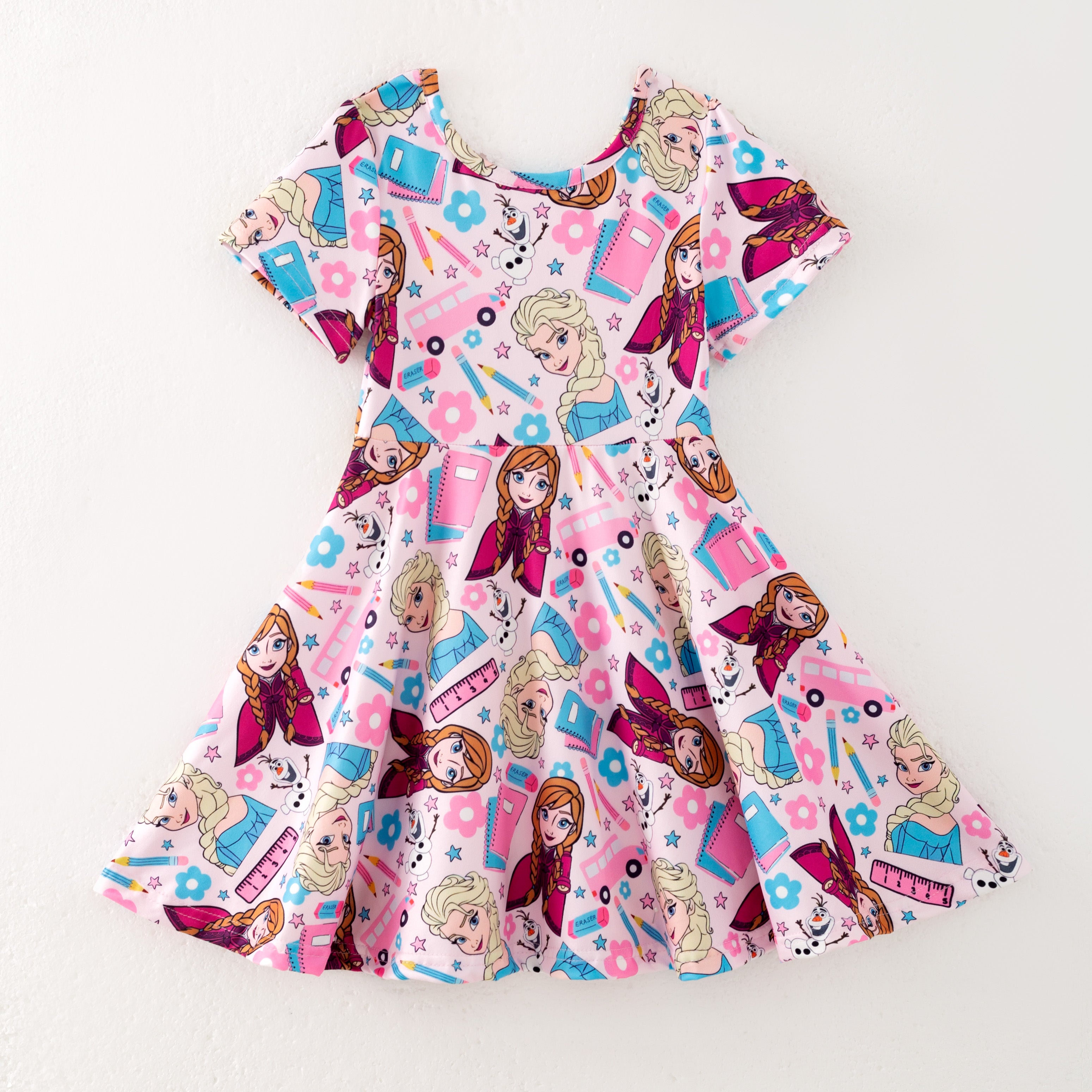 （Pre Order）Girls Summer Back To School Print Dress
