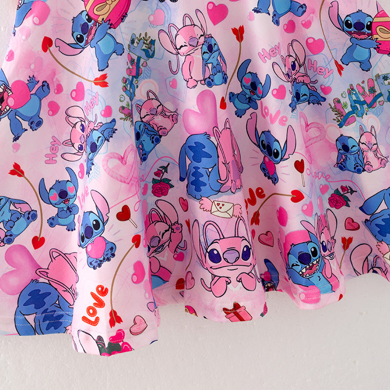 （In Stock）One Pack(6 Pieces total) Sale Girls Cartoon Print Party Dress