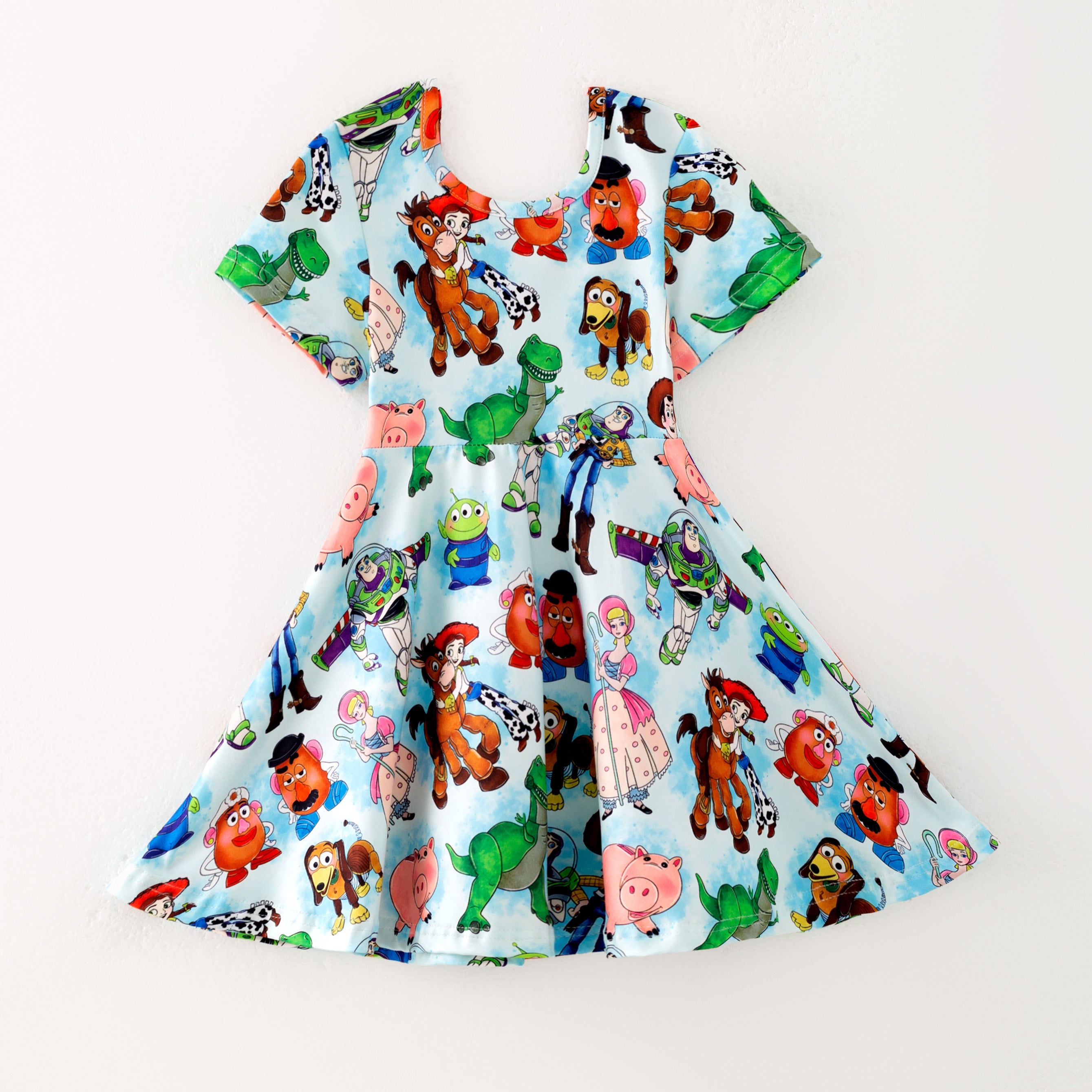 （Pre Order）Girls Fall Cartoon Print Dress