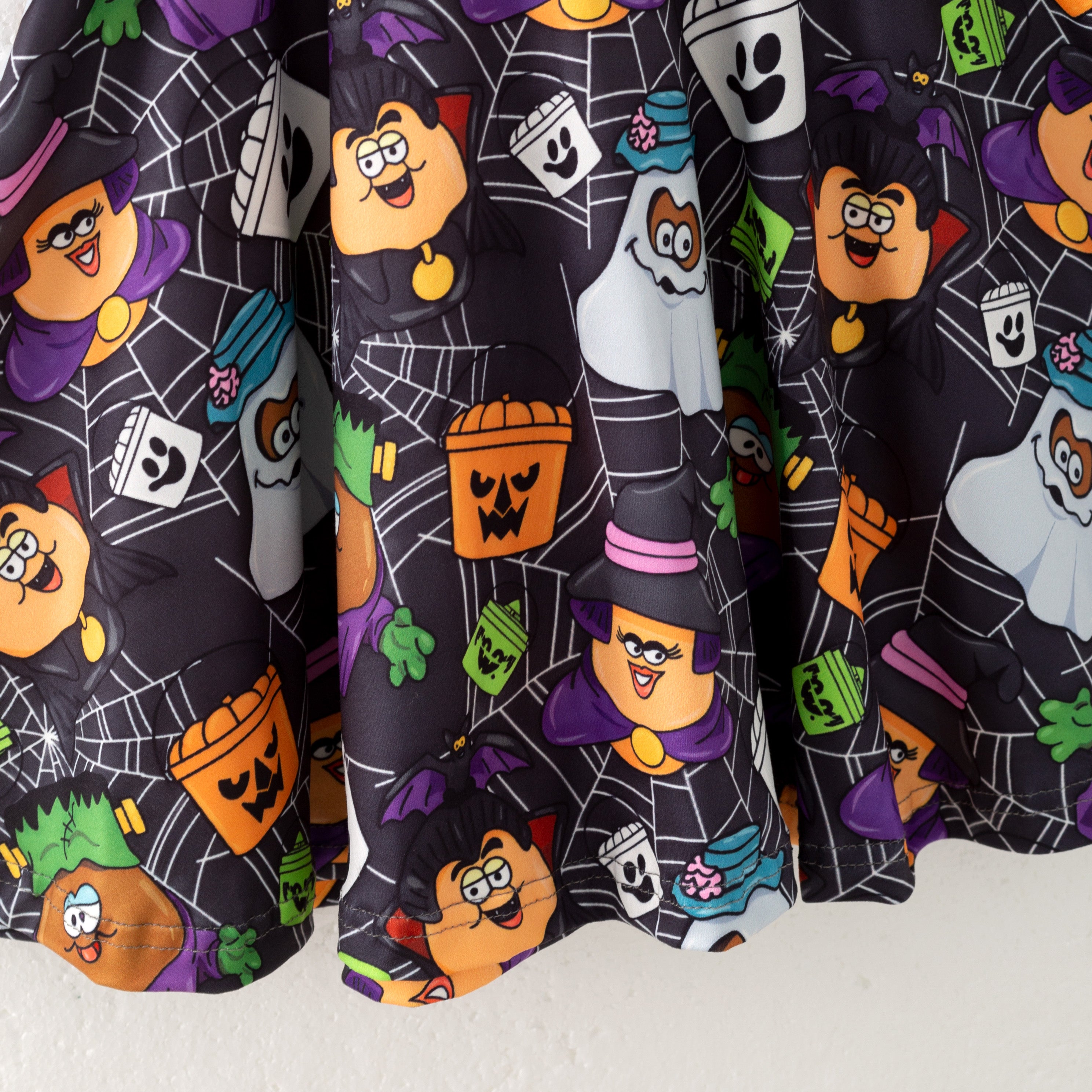 （Pre Order）Girls Halloween Pumpkin Print Dress