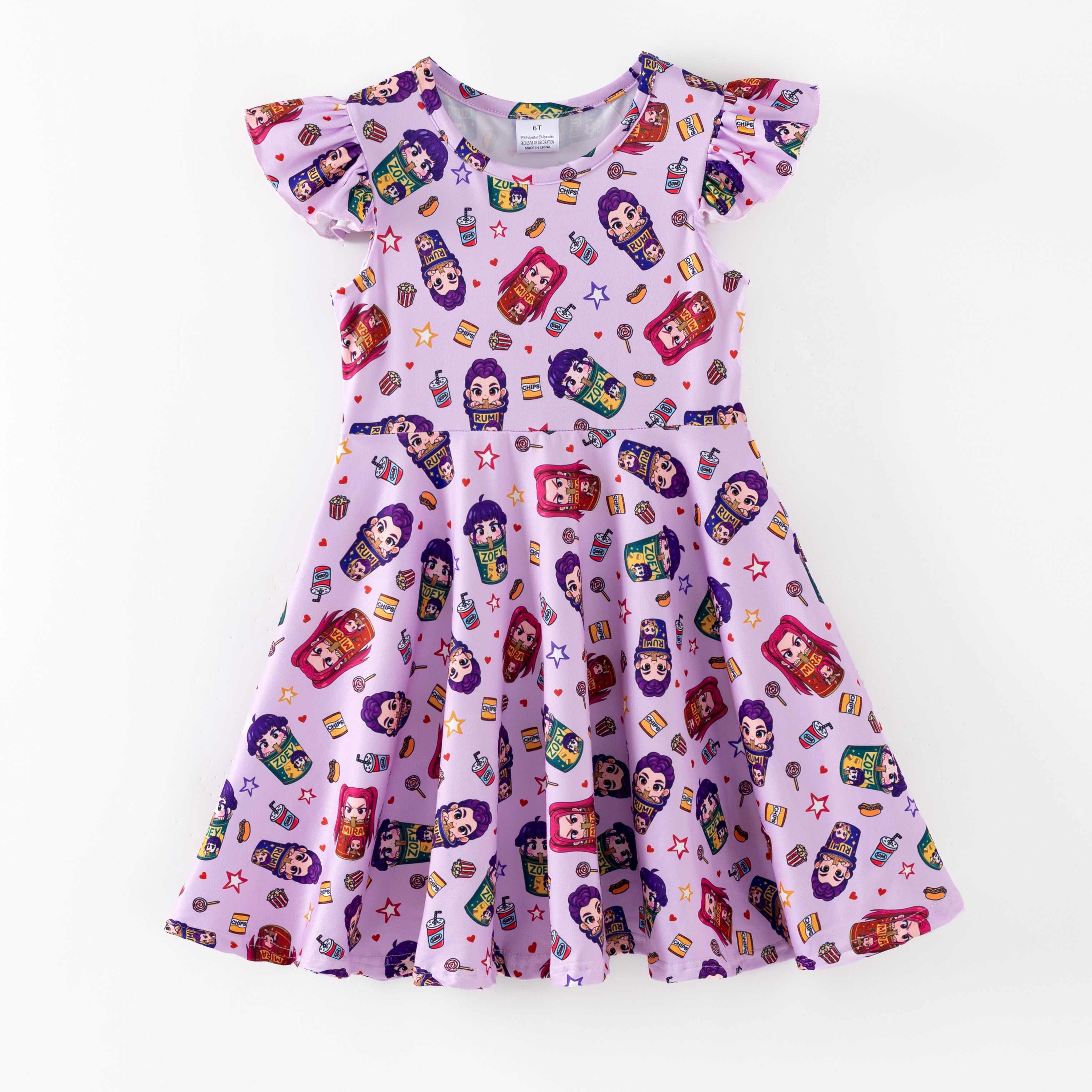 （Pre Order,Prepack Zone）Girls Movie Character Print Dress（Mix Size）