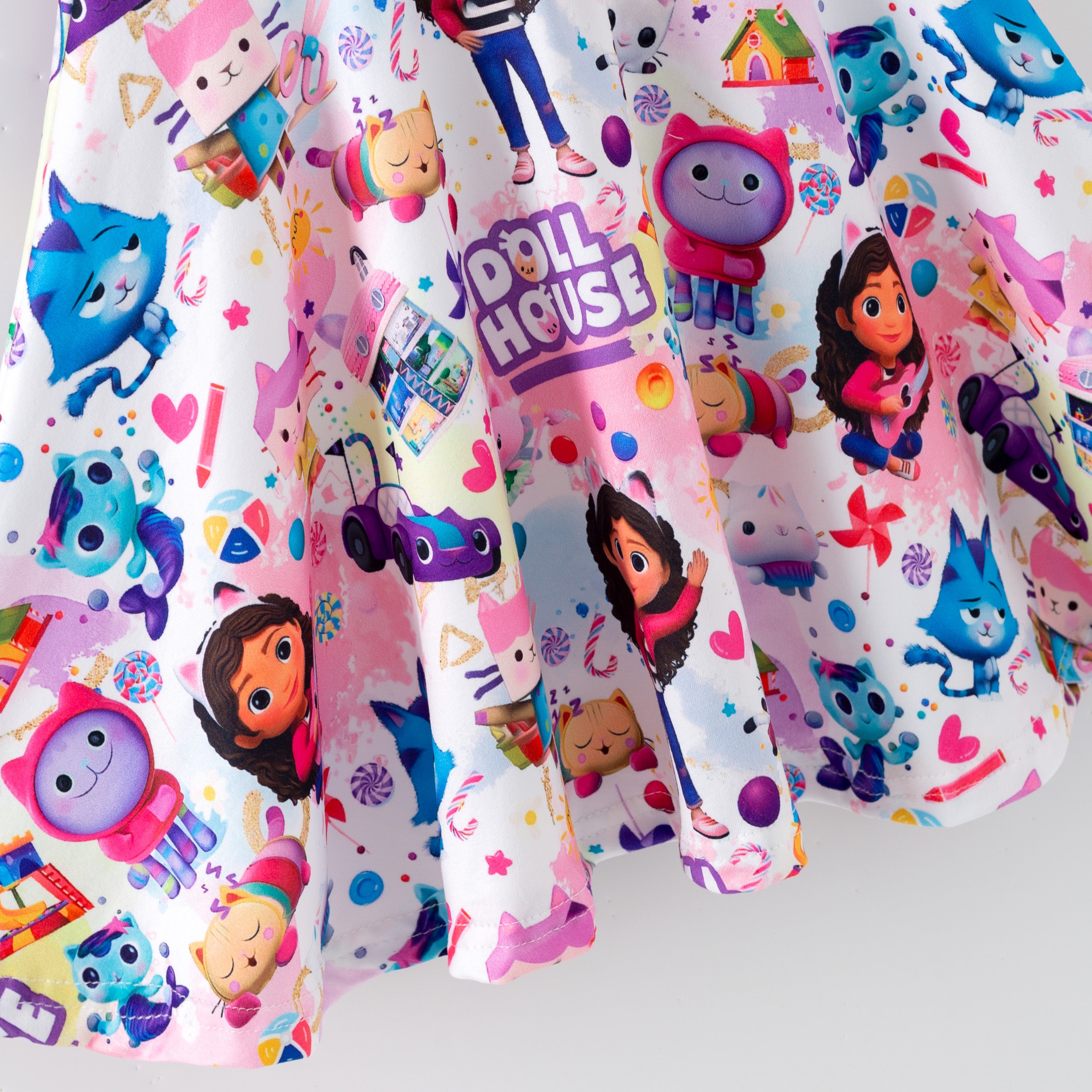 （Pre Order,Prepack Zone）Girls Spring&Summer Cartoon Print Dress（Mix Size）