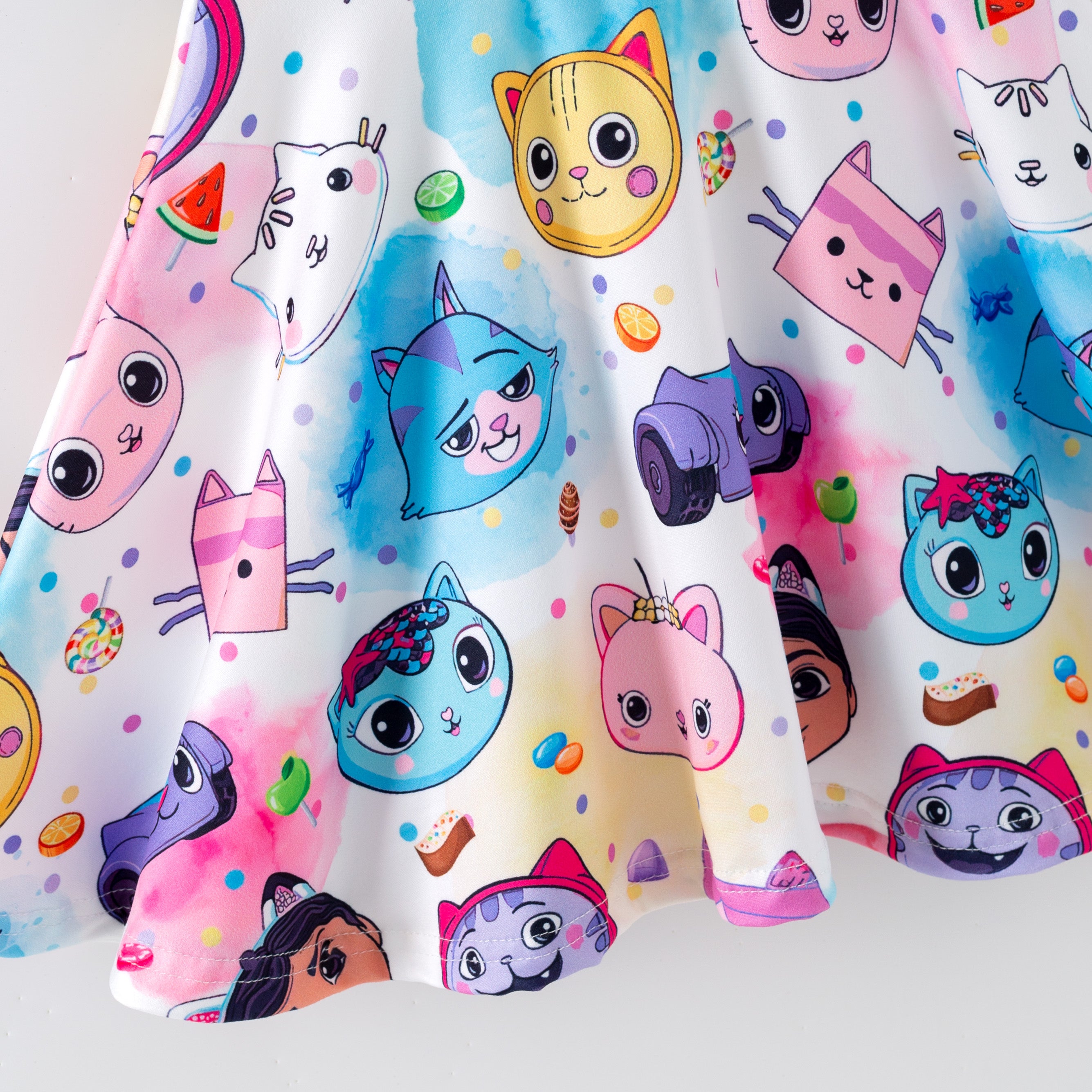 （Pre Order,Prepack Zone）Girls Spring&Summer Cartoon Print Dress（Mix Size）