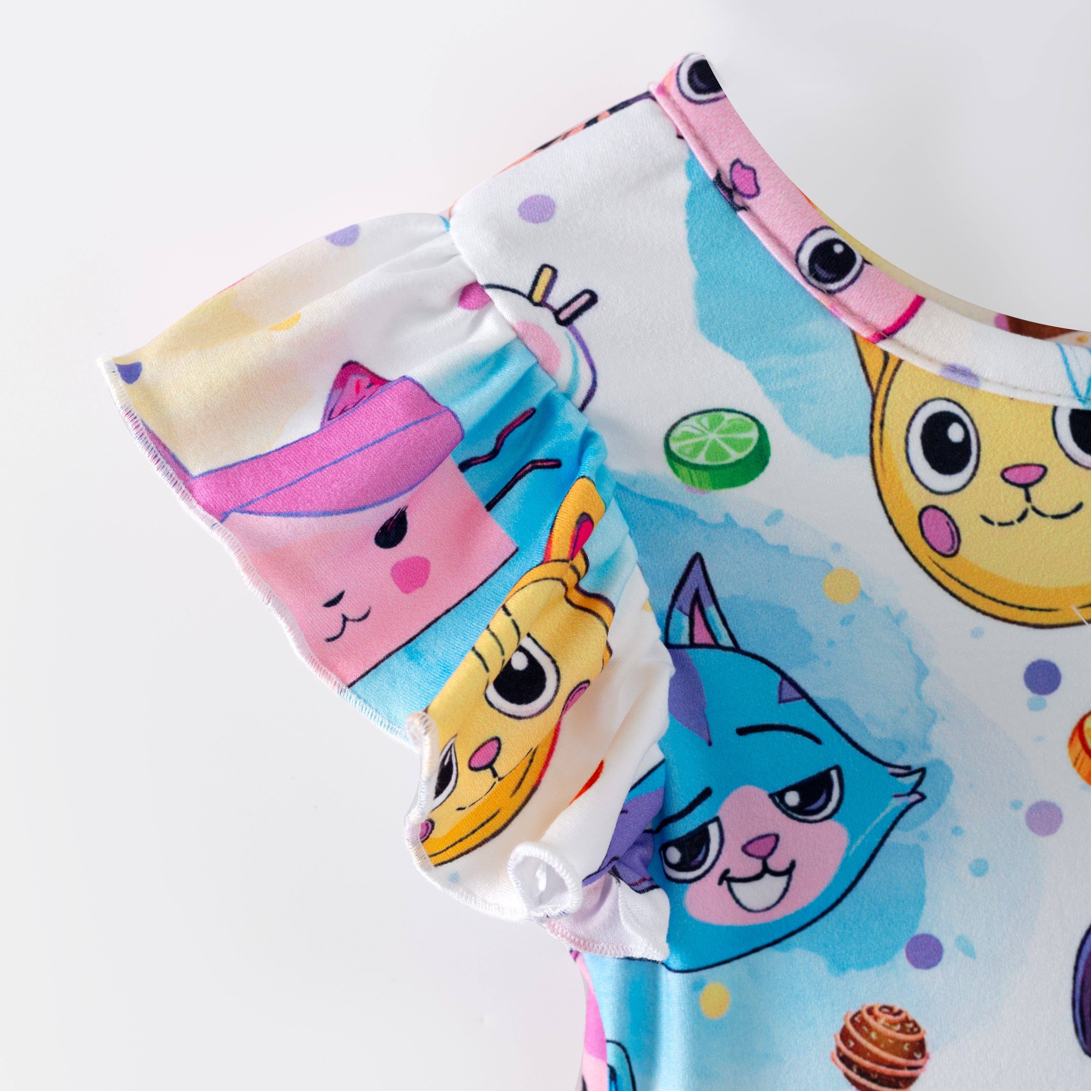 （Pre Order,Prepack Zone）Girls Spring&Summer Cartoon Print Dress（Mix Size）