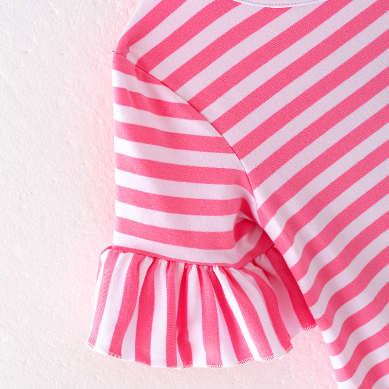 （In Stock）Girls Summer Back To School Pencil Applique Cotton Dress