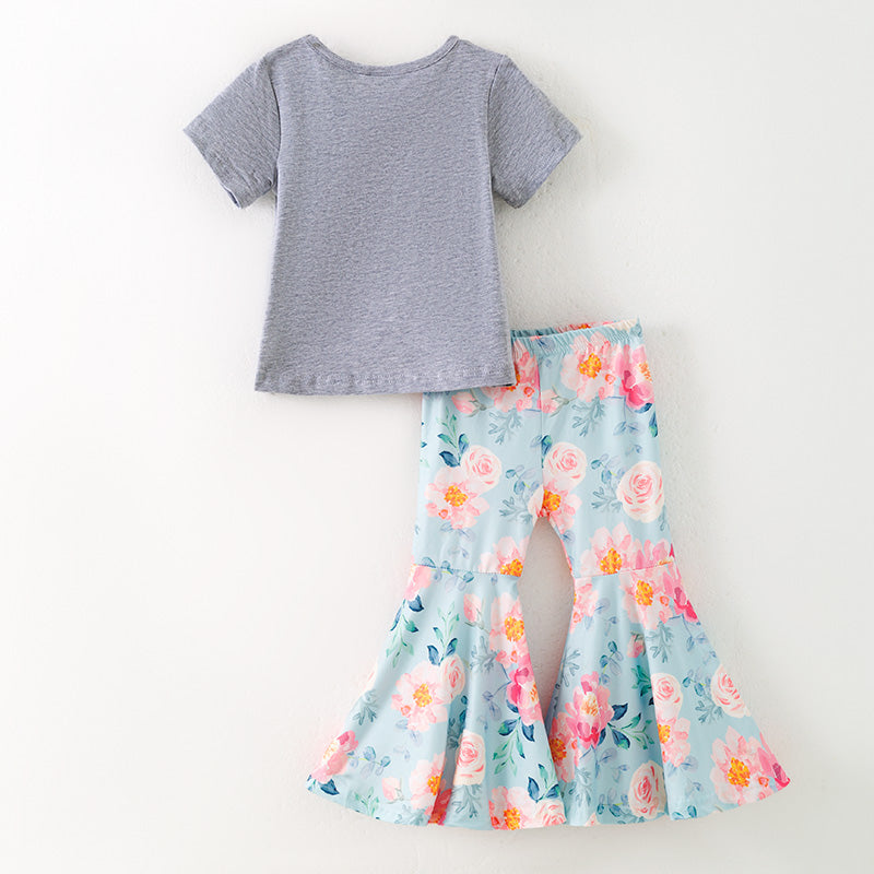 （In Stock E6-1-3）Girls Fall LOVE LIKE JESUS Print Outfit Set