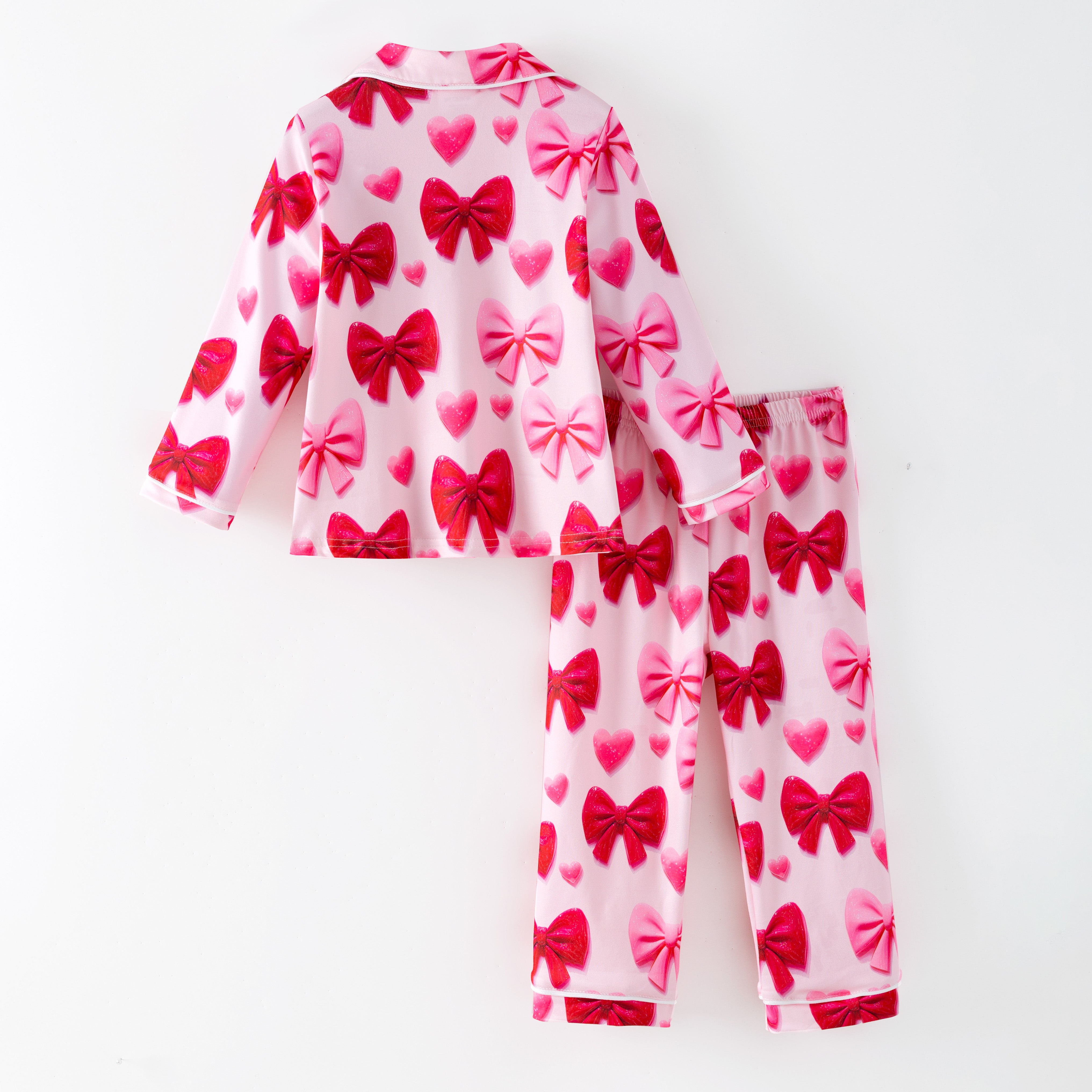 （Pre Order,Prepack Zone）Girls Valentine's Day Print Pajamas（Mix Size）