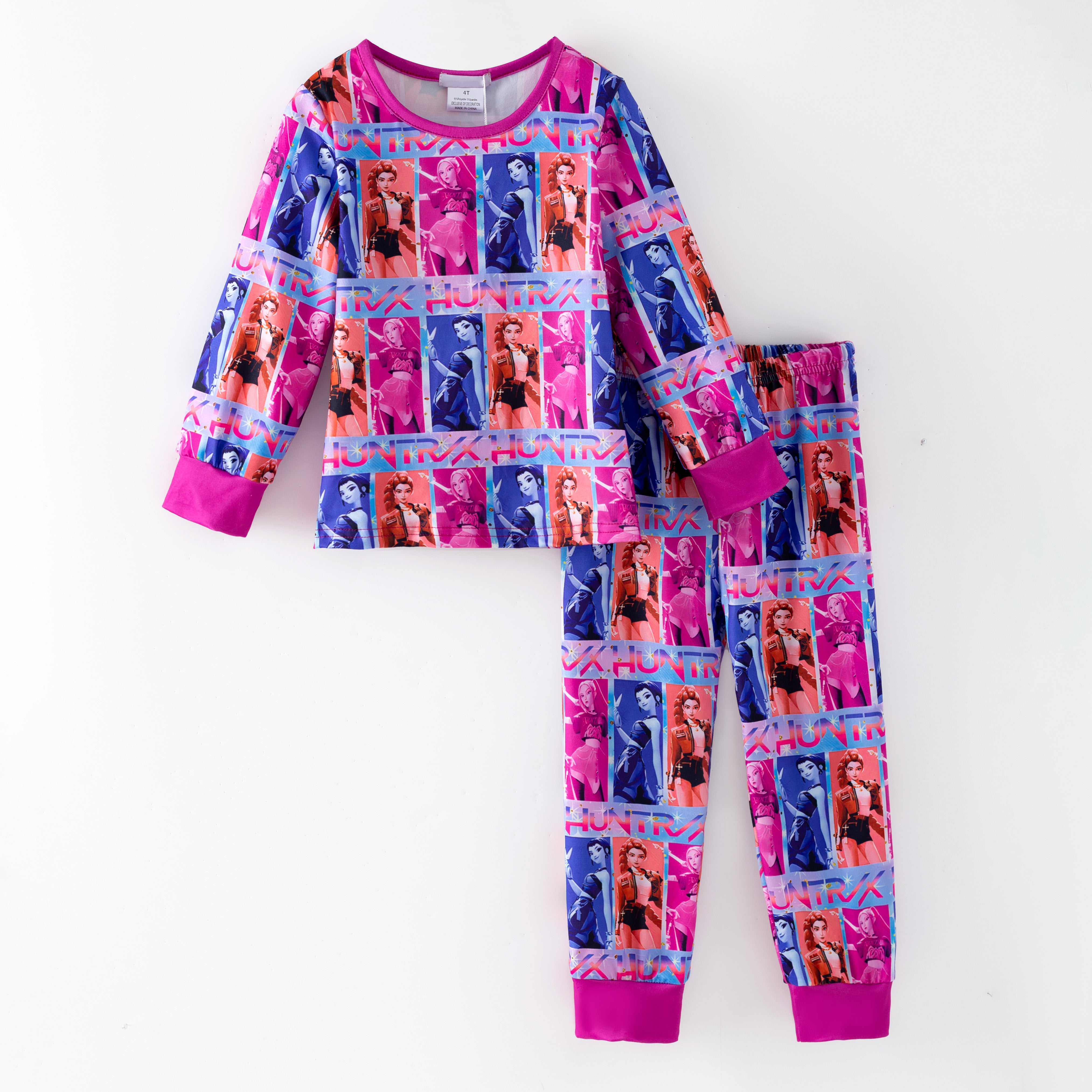 （Pre Order,Prepack Zone）Girls Movie Character Print Pajamas（Mix Size）