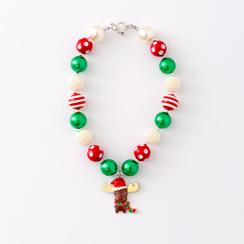（In Stock G11 G12）Girls Rhinestone Beaded Necklace