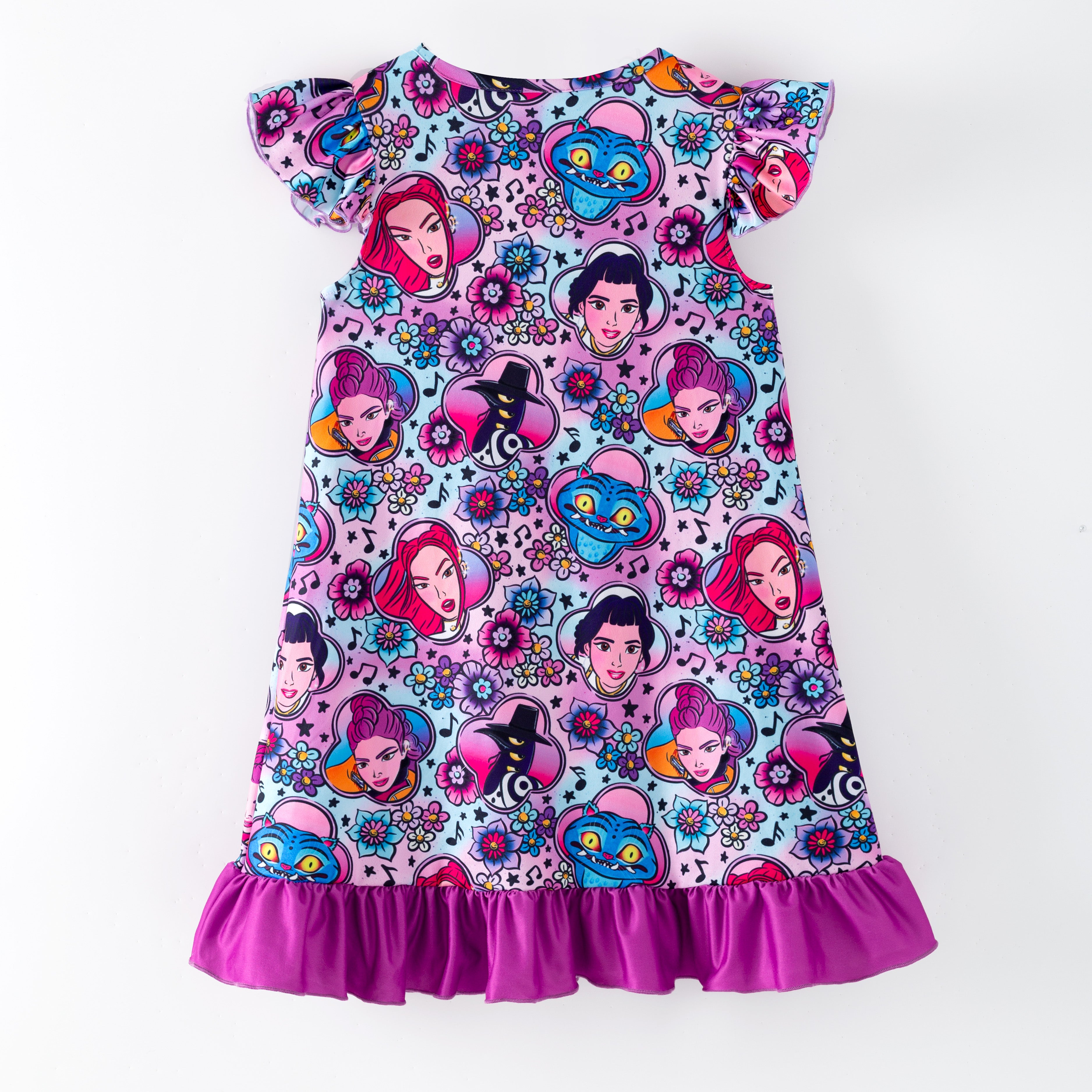 （Pre Order,Prepack Zone）Girls Movie Character Print Pajamas Dress（Mix Size）